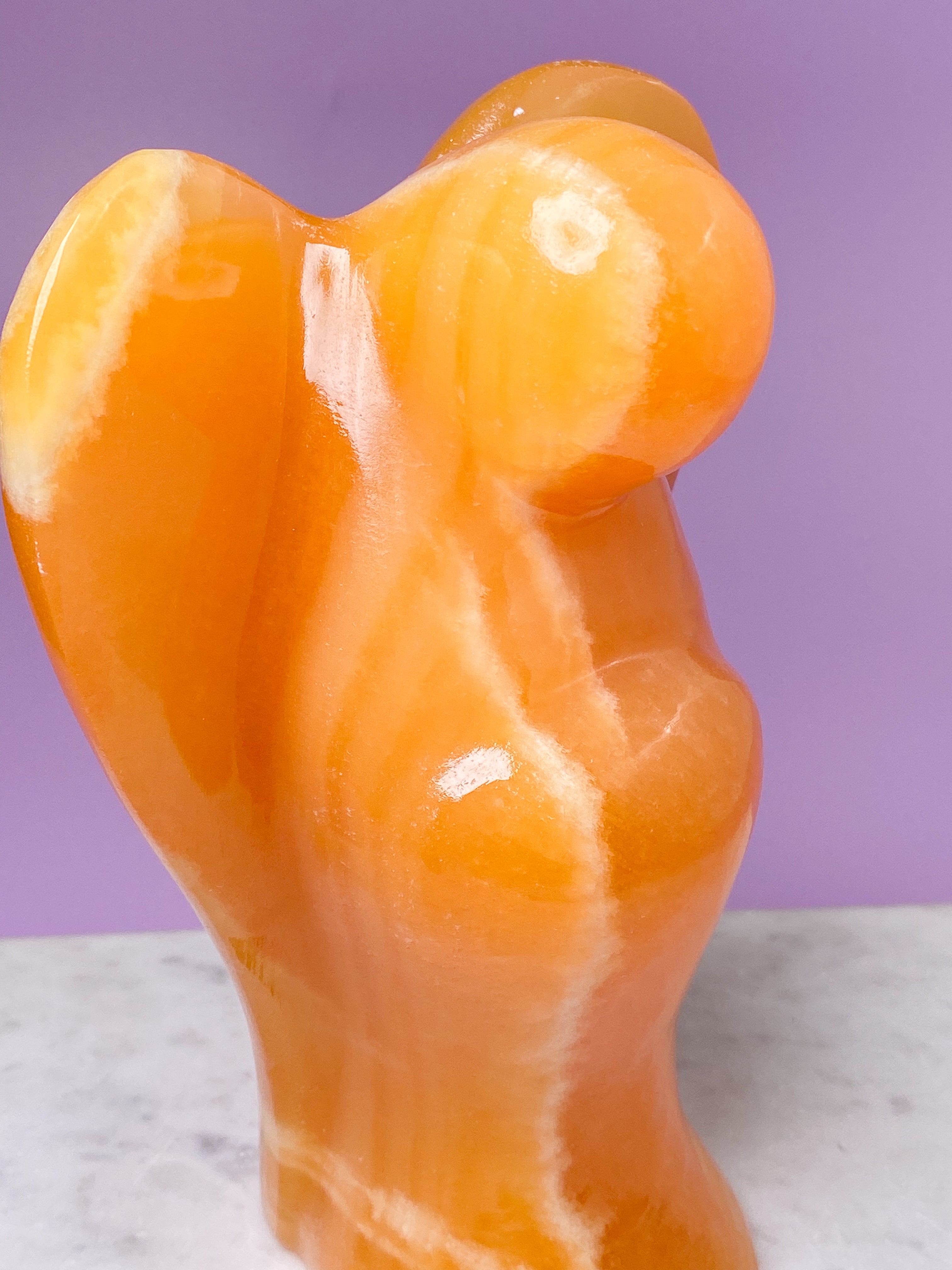 Orange Calcit Engel - 8 cm