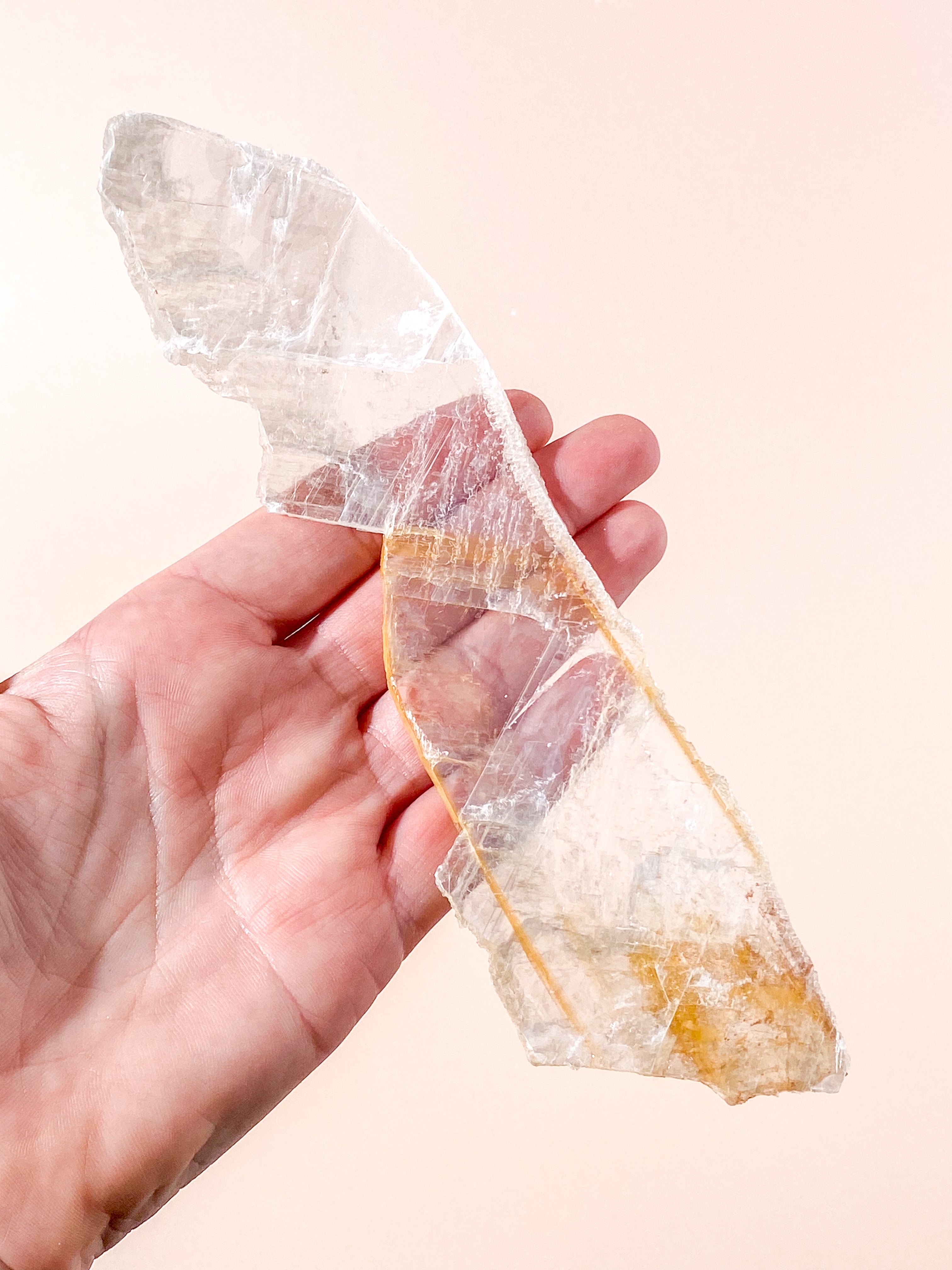 Gylden Fantom Selenit (Nr. 2) Eksklusiv Kvalitet