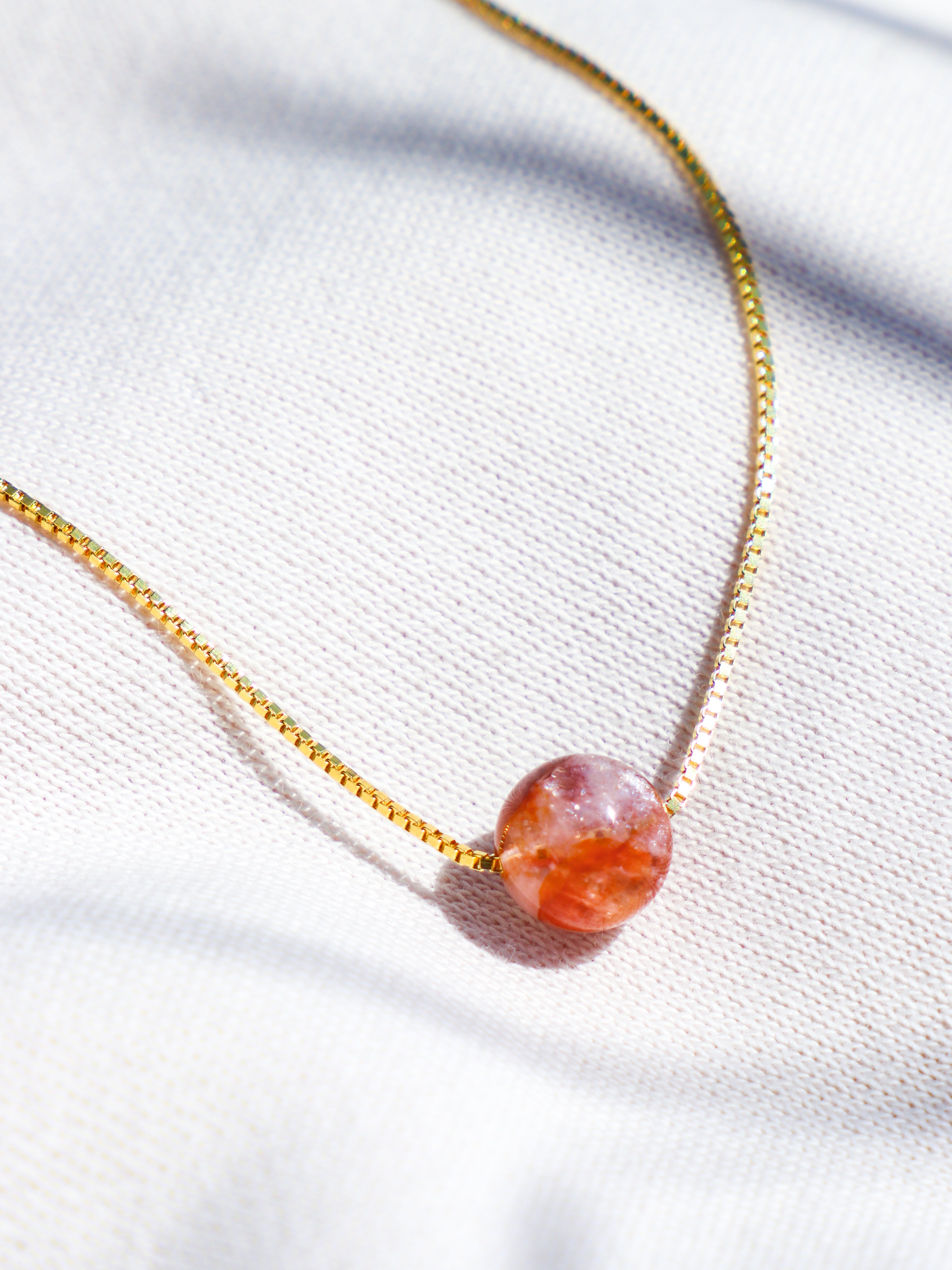 Akvamarin - Petite Heart - Guld