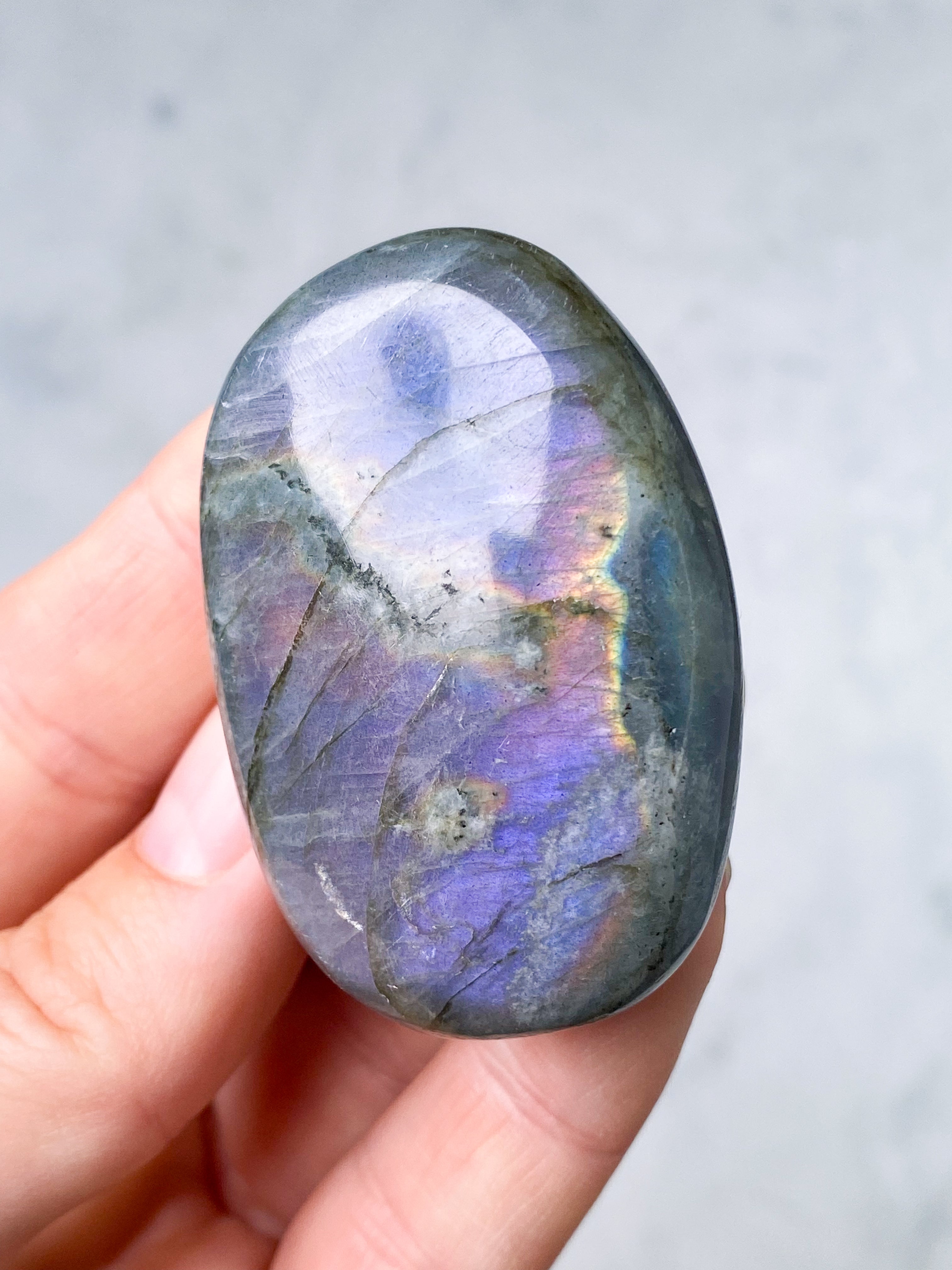 Sunset Labradorit Palmstone (Nr. 4)