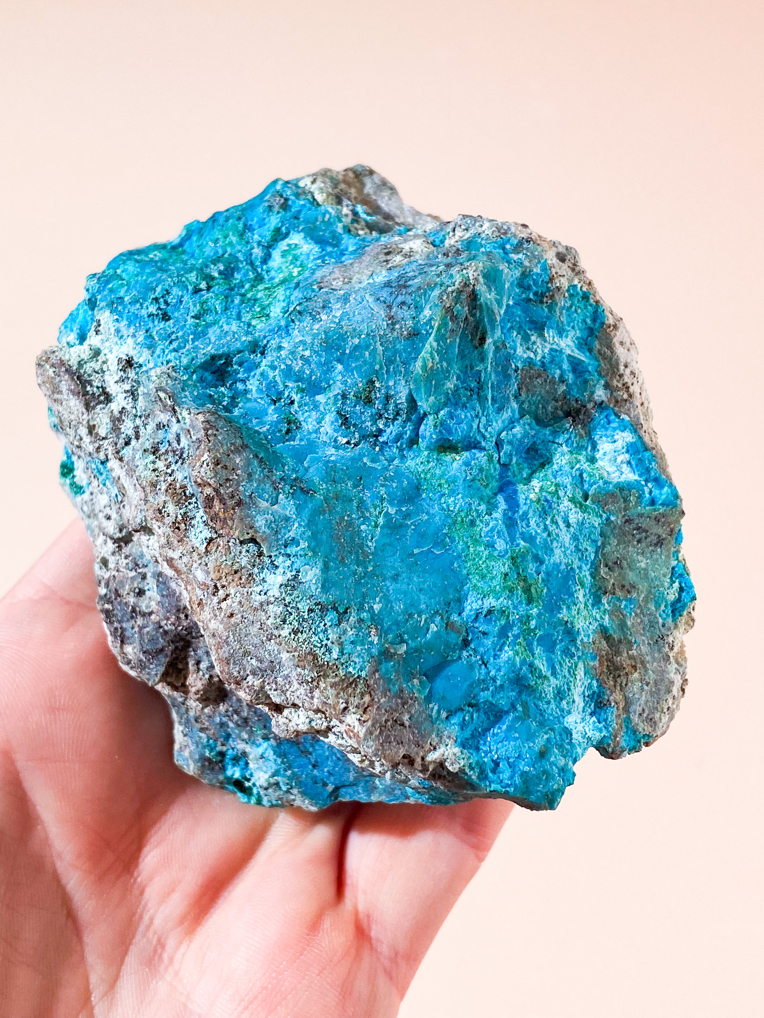 Druzy Pseudo Chrysocolla (Nr. 36) Ekstra kvalitet