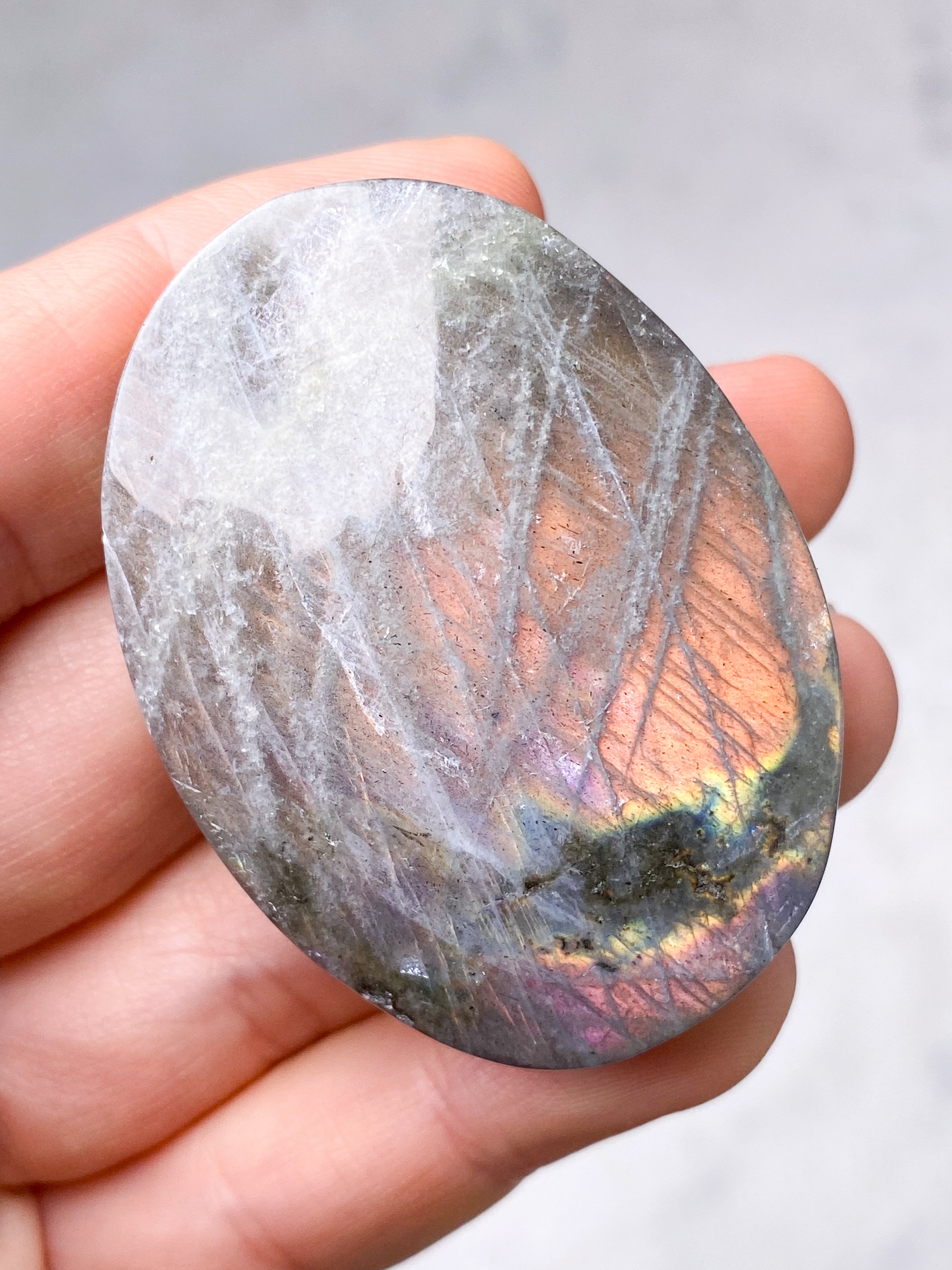 Sunset Labradorit Palmstone (Nr. 16)