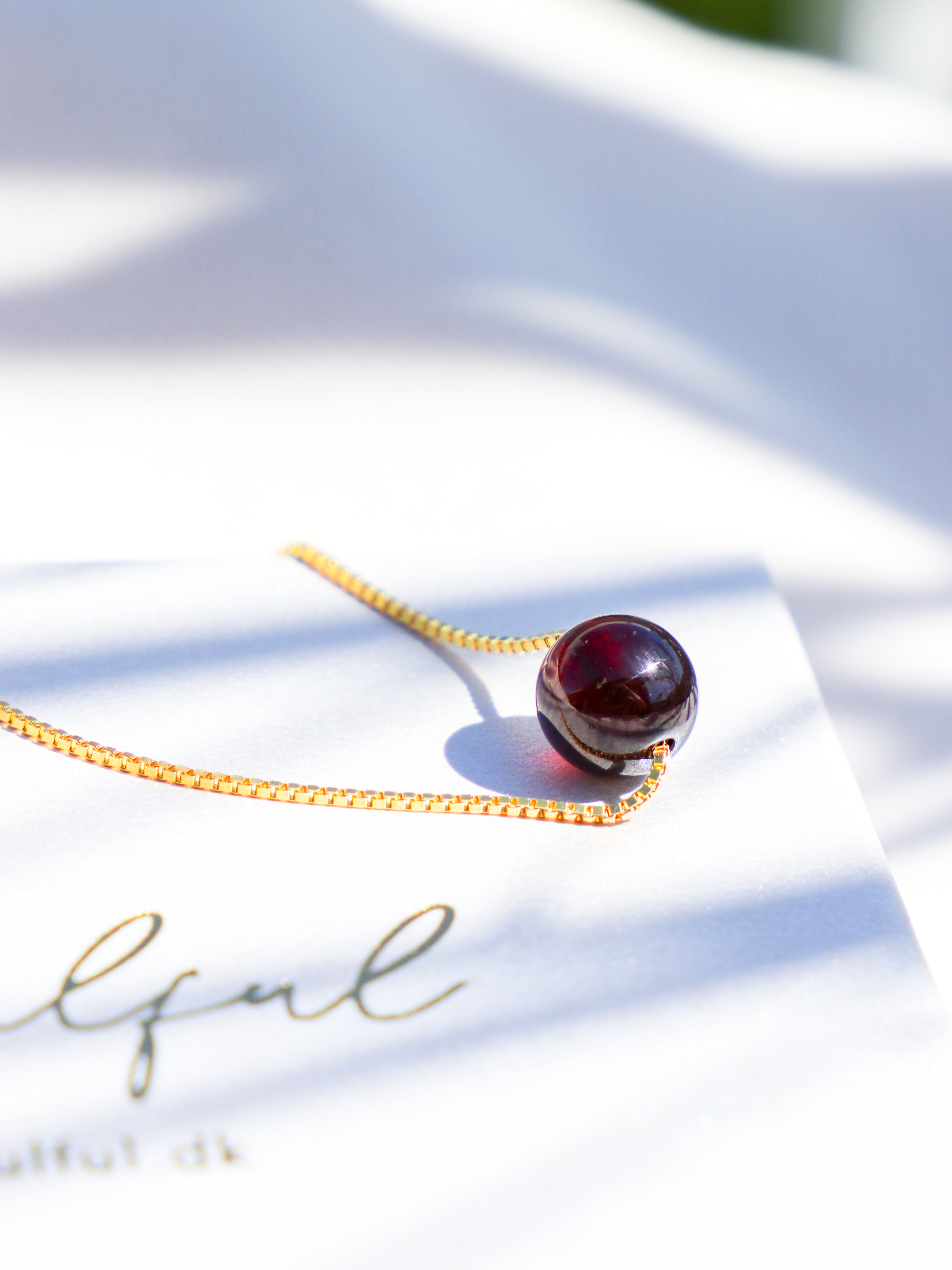 Akvamarin - Petite Heart - Guld