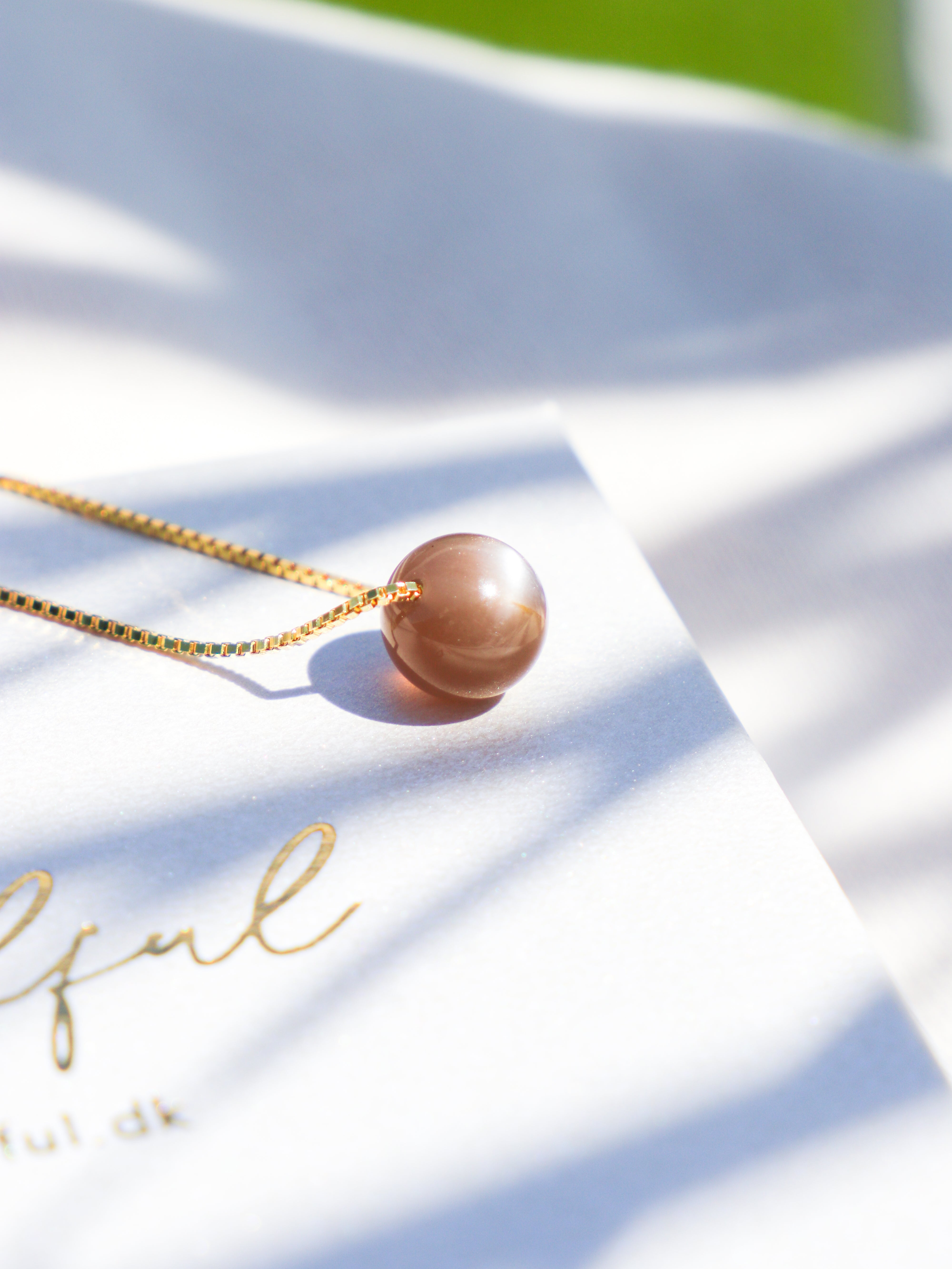 Akvamarin - Petite Heart - Guld