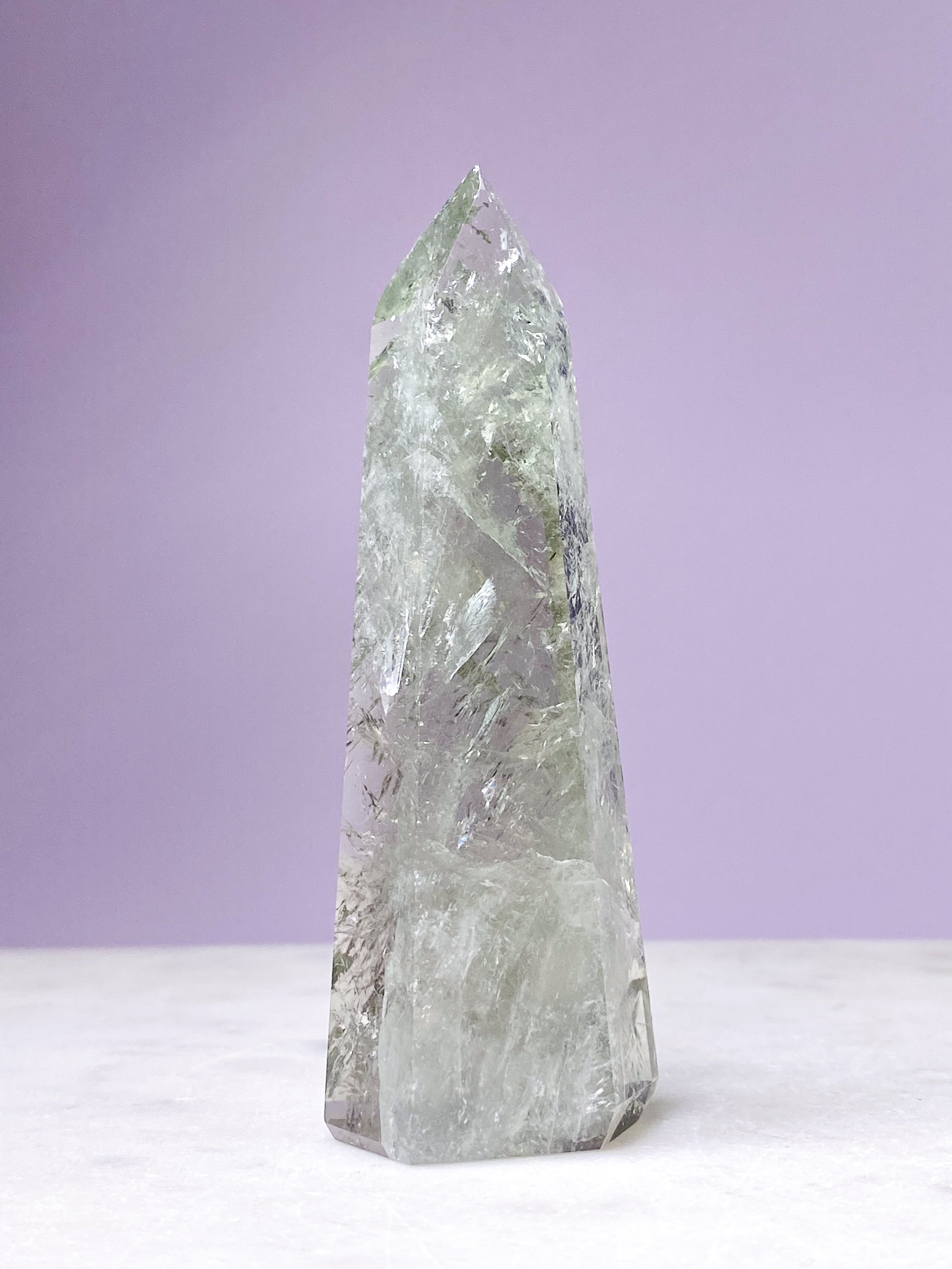 Prasiolit Tårn (Nr. 15) Grøn Ametyst