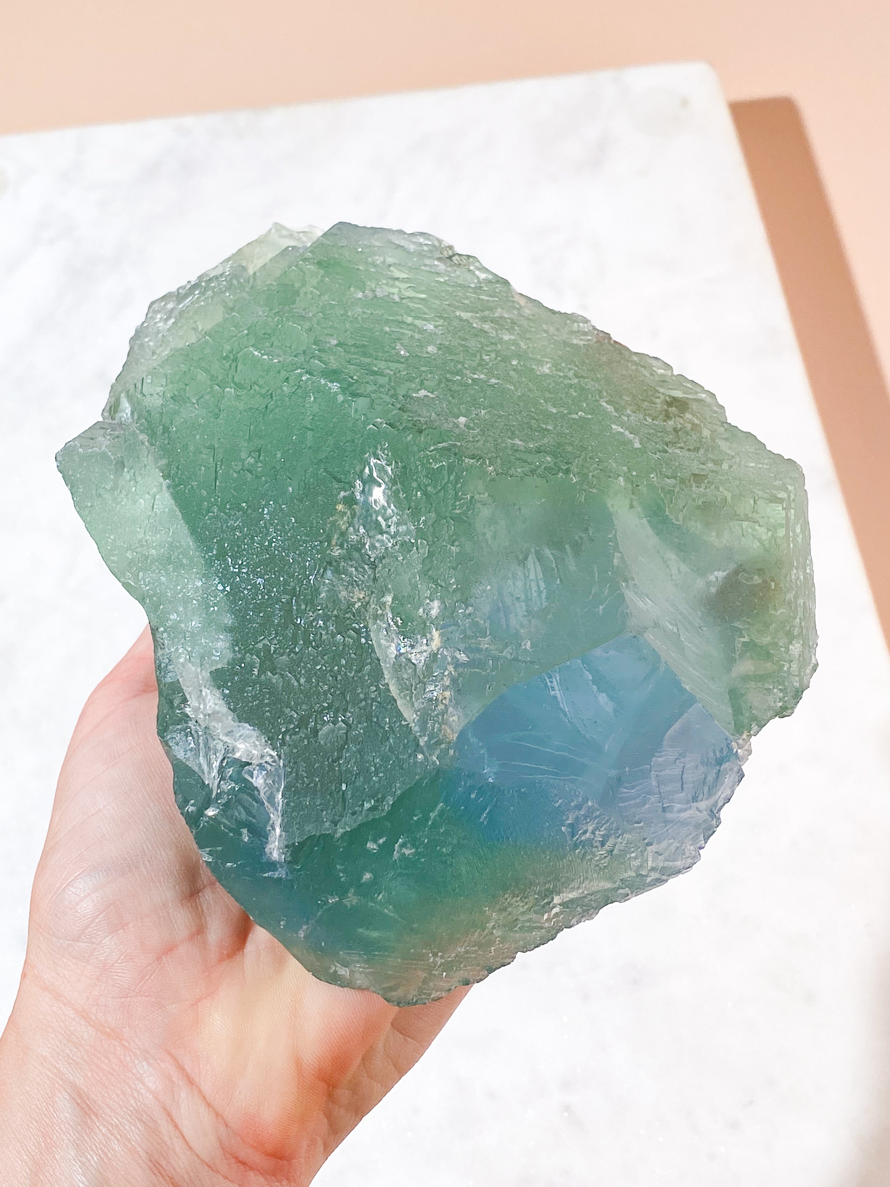 Kæmpe Blue Core Fluorit (Nr. 1)