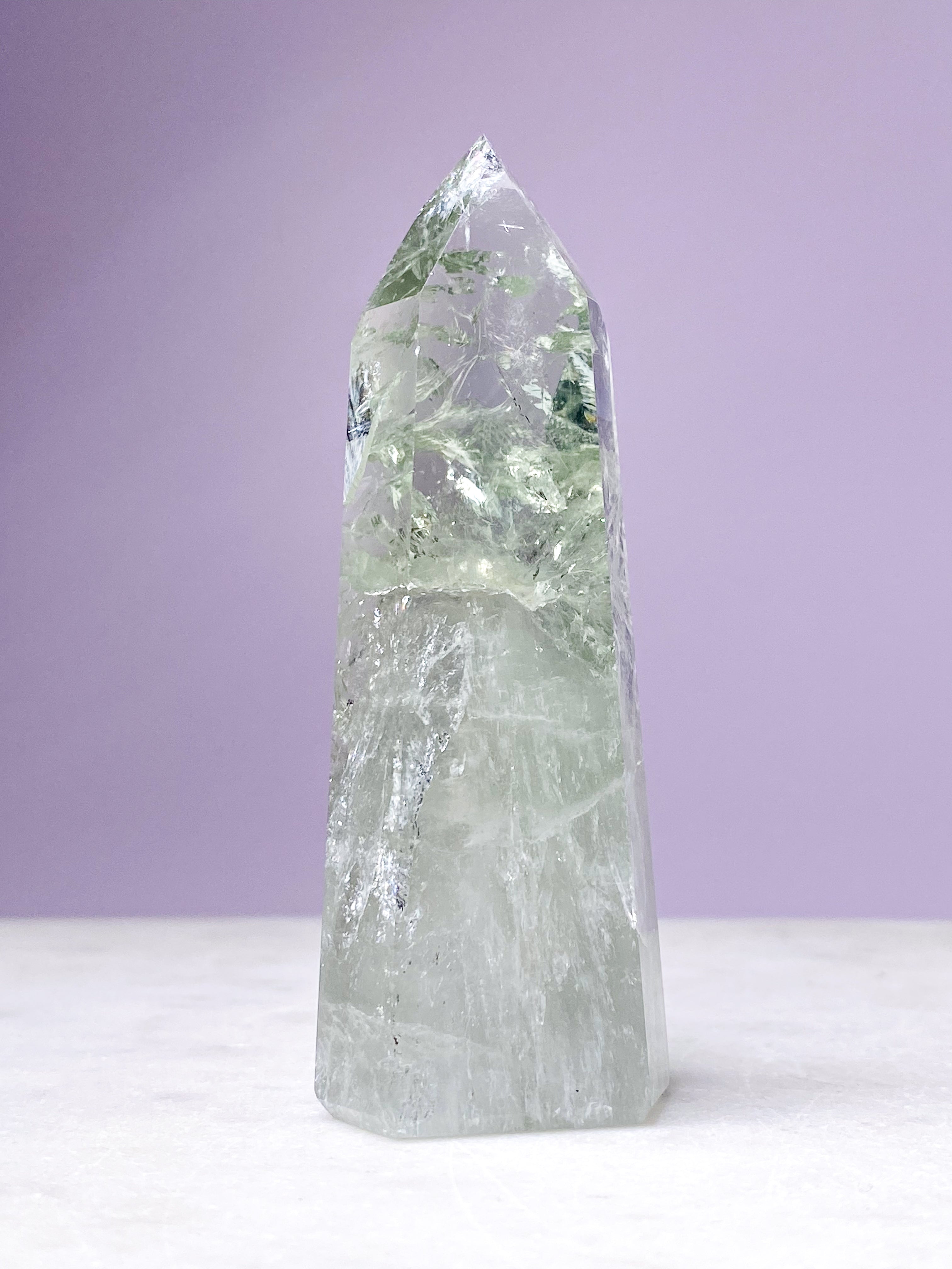 Prasiolit Tårn (Nr. 18) Grøn Ametyst