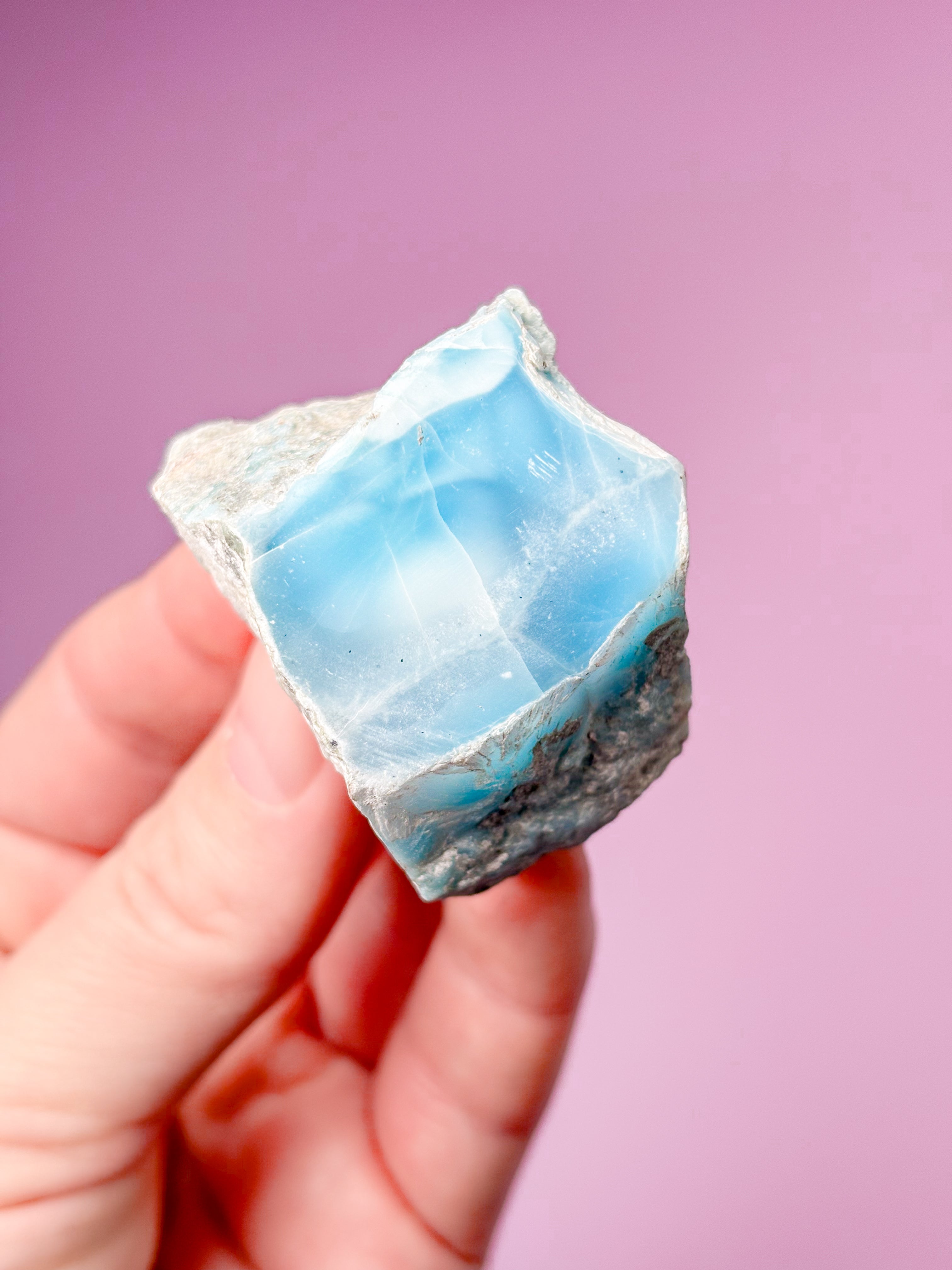 Larimar Raw Polished (No. 40) Exclusive Quality