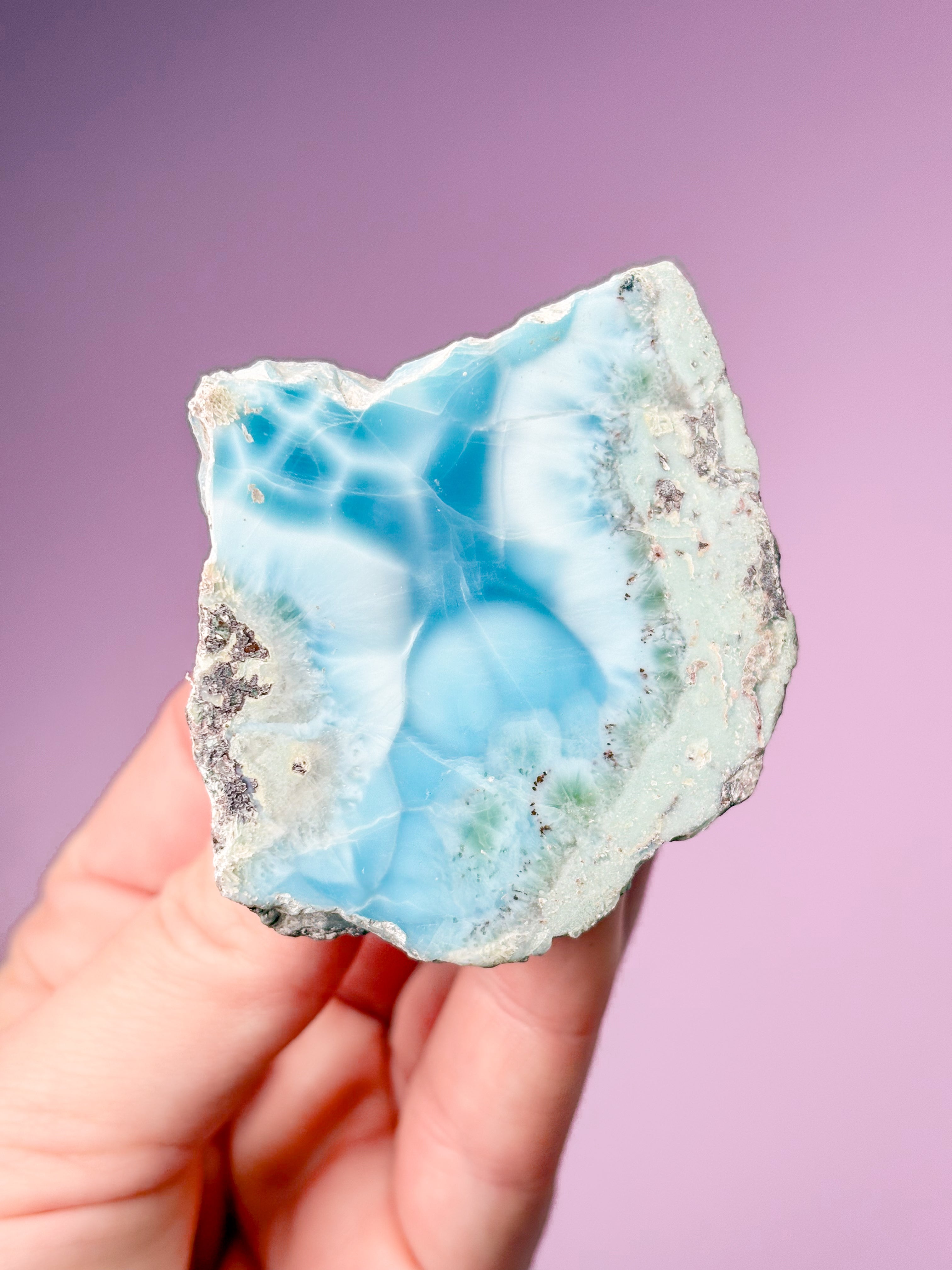 Larimar Raw Polished (No. 41) Exclusive Quality