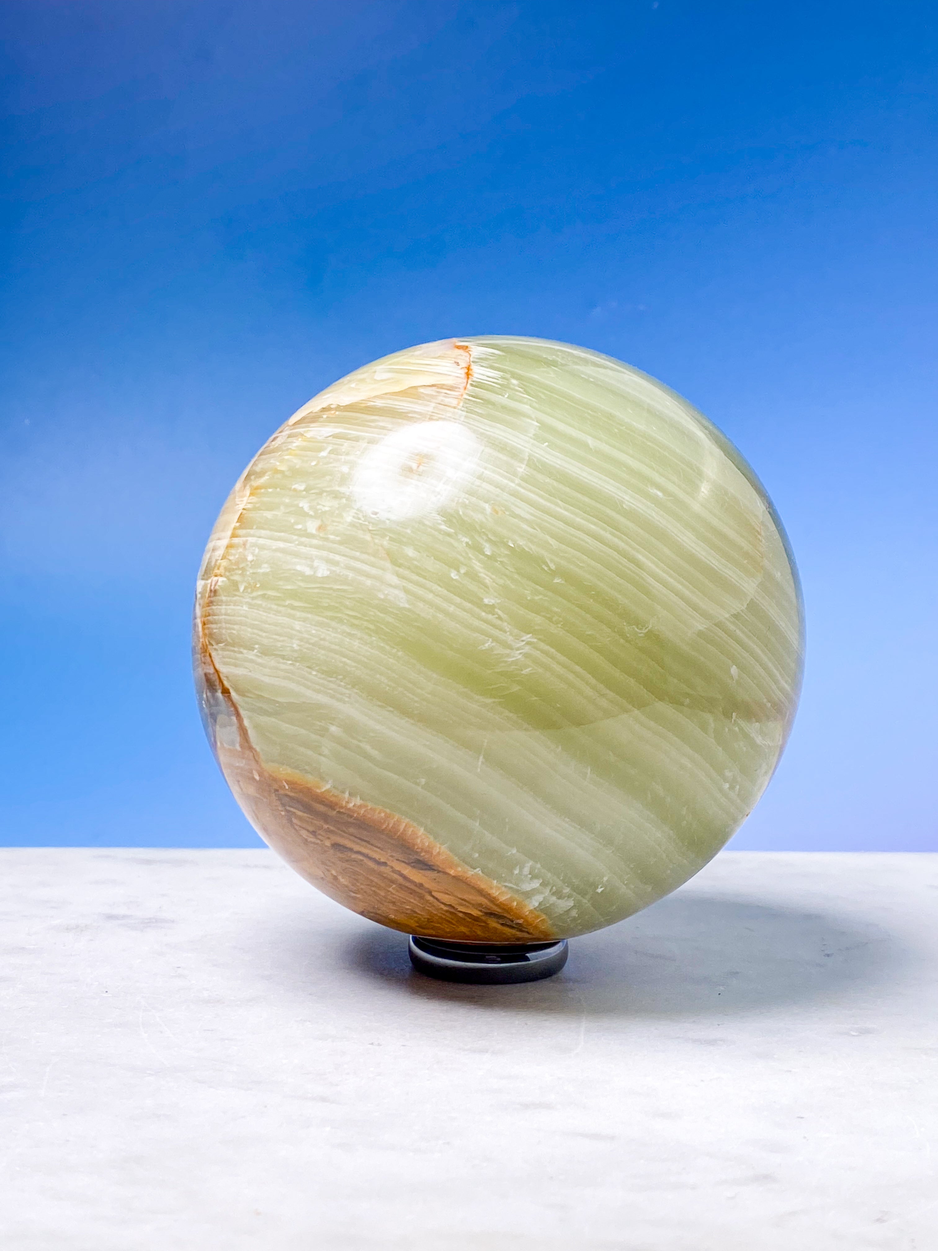 Kæmpe Grøn Onyx Kugle (Nr. 3)