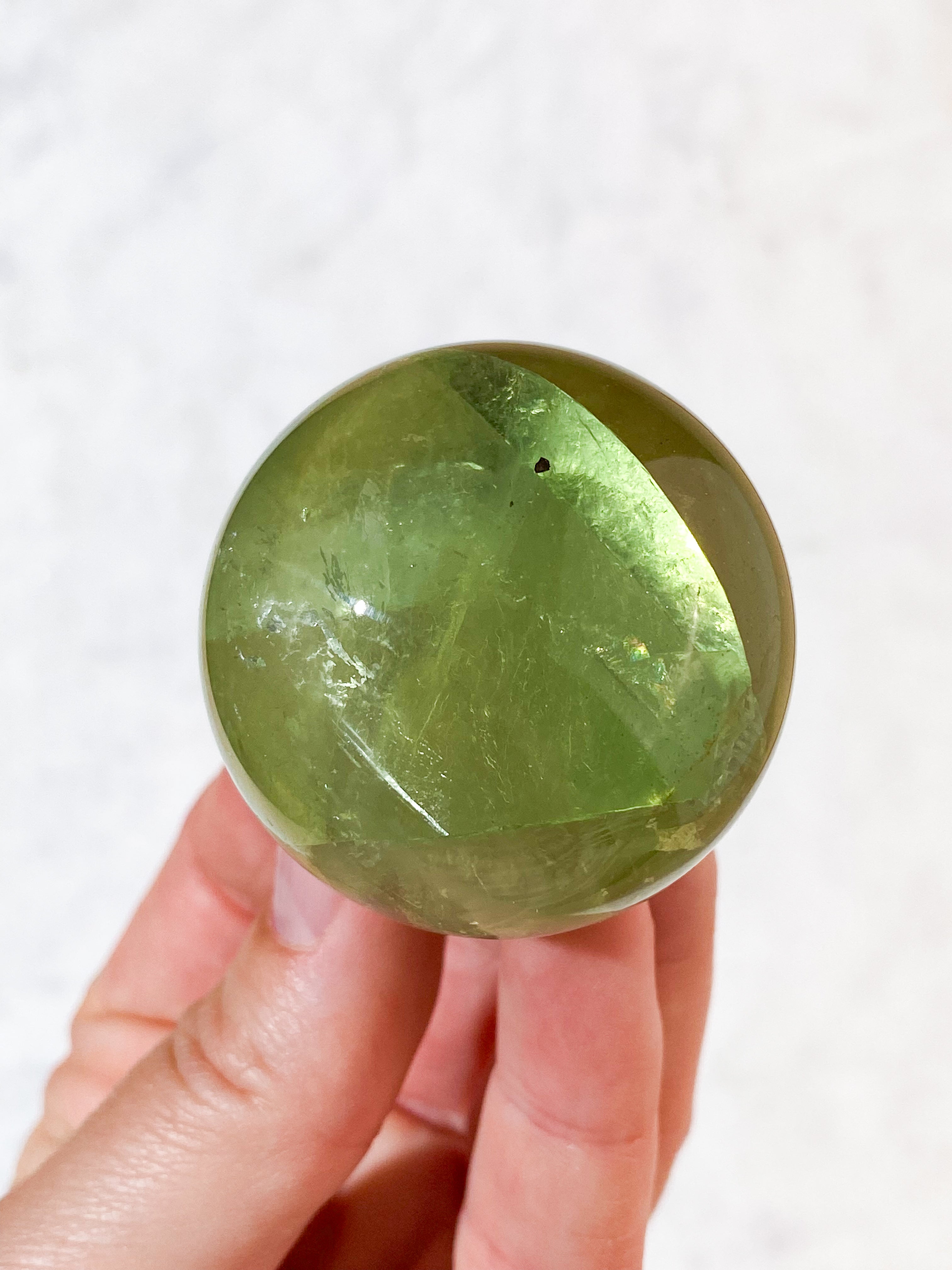 Regnbue Green Apple Fluorit Kugle (Nr. 23) Eksklusiv