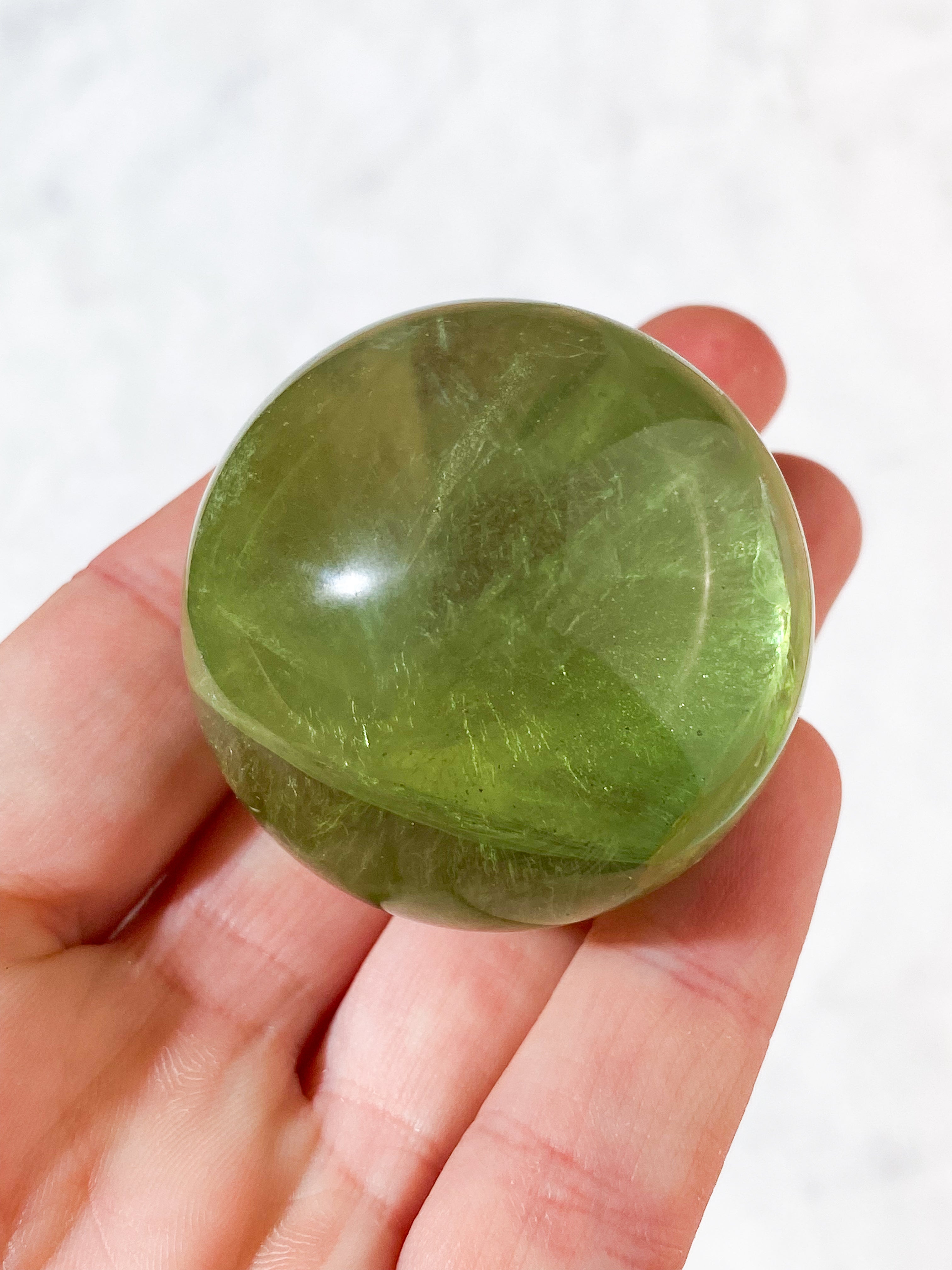 Regnbue Green Apple Fluorit Kugle (Nr. 23) Eksklusiv