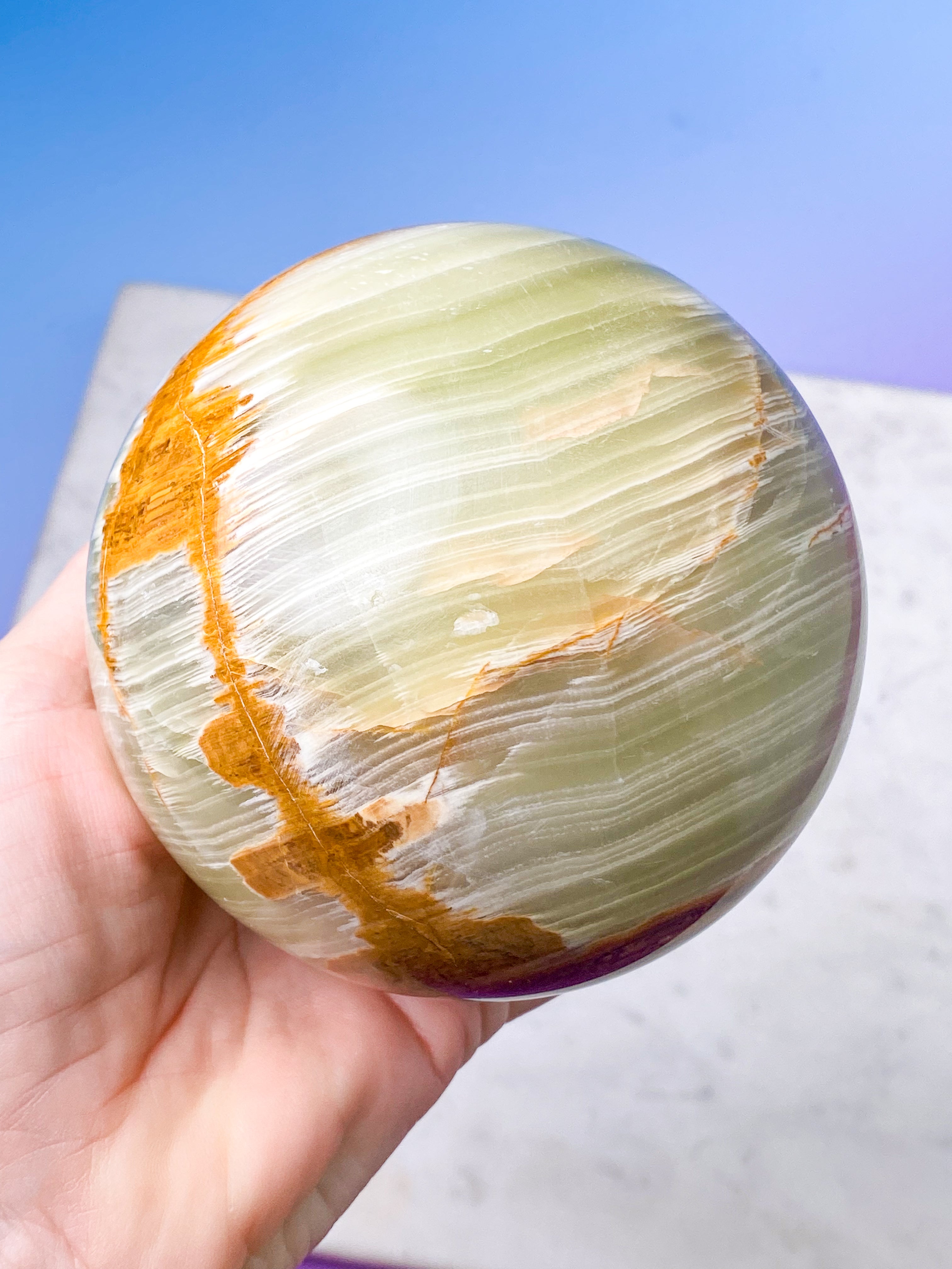 Kæmpe Grøn Onyx Kugle (Nr. 3)