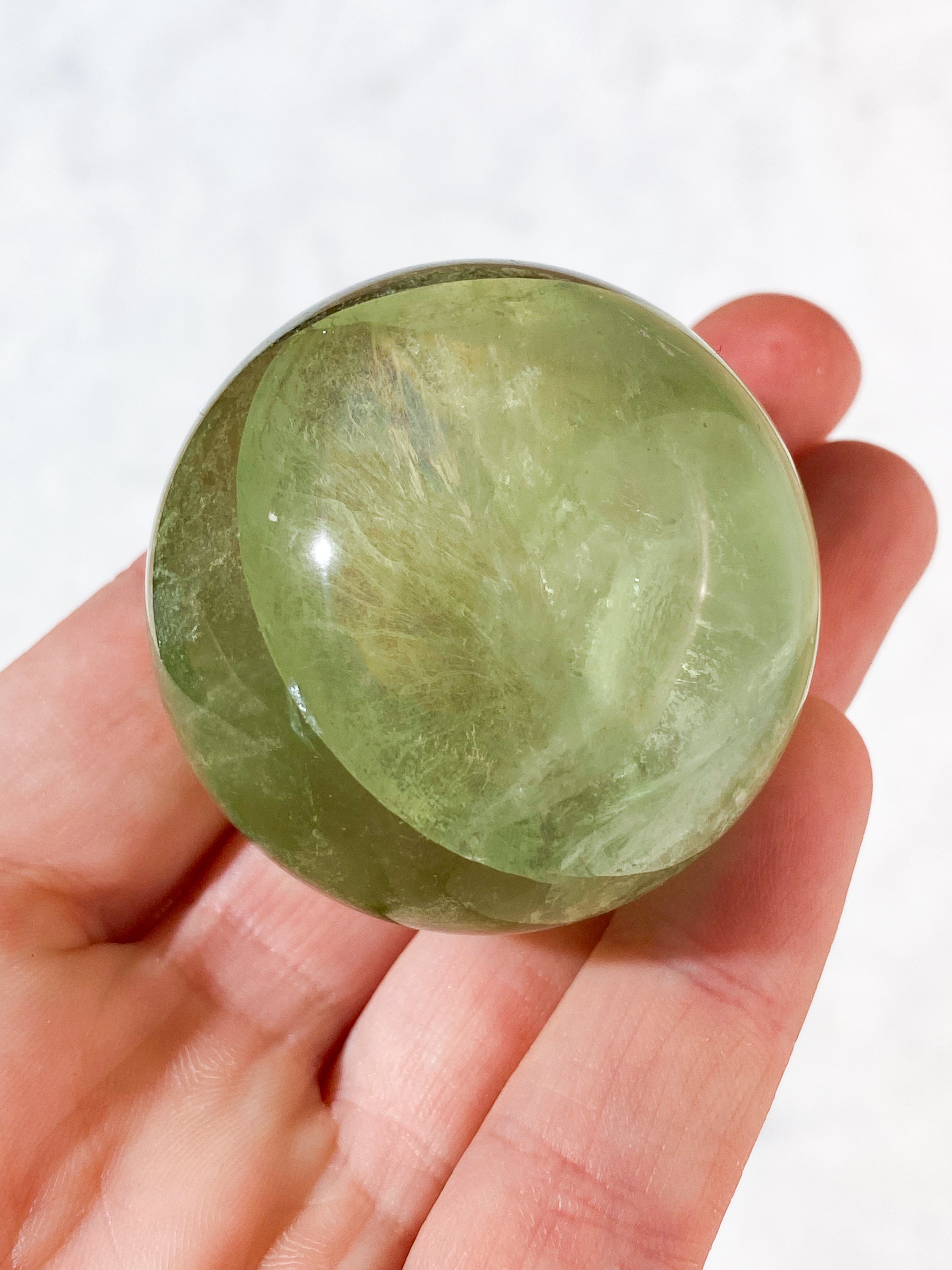 Regnbue Green Apple Fluorit Kugle (Nr. 25) Eksklusiv