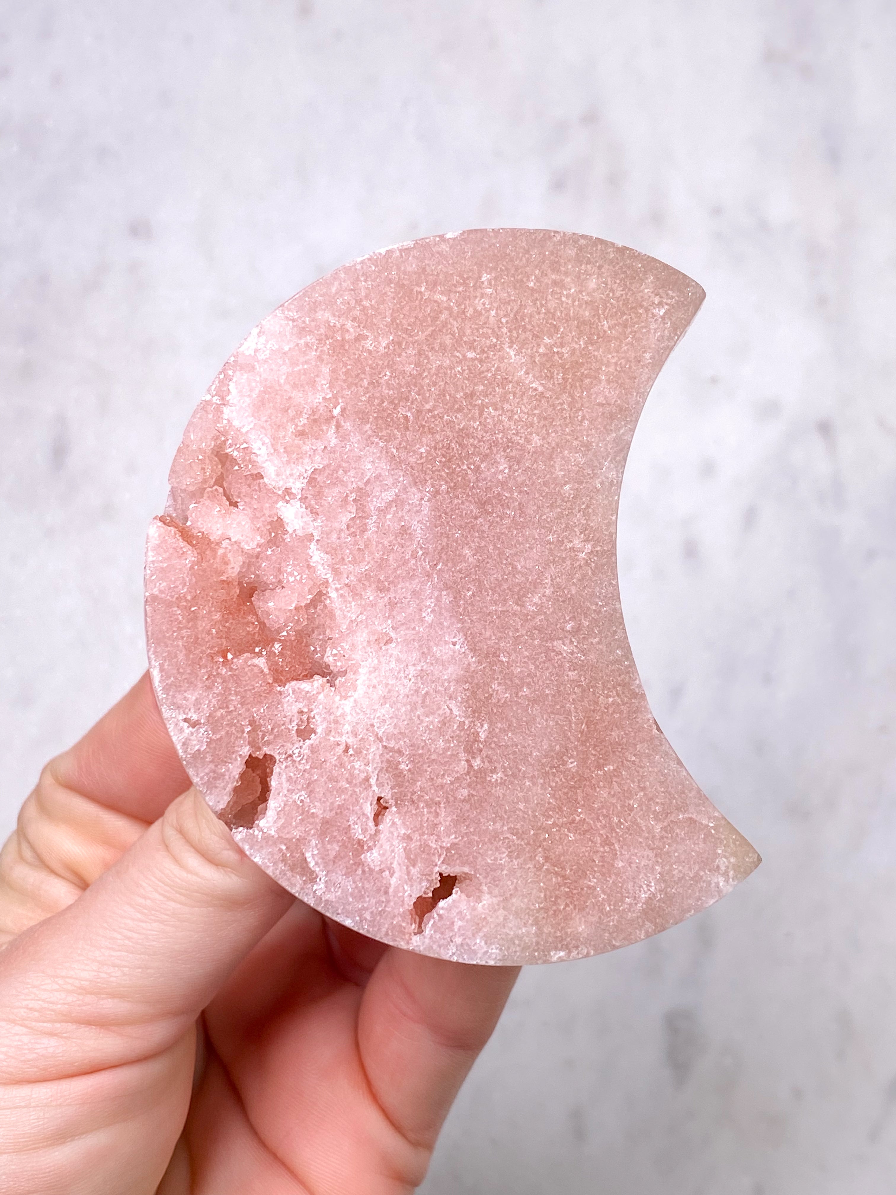 Druzy Pink Ametyst Måne (Nr. 3)