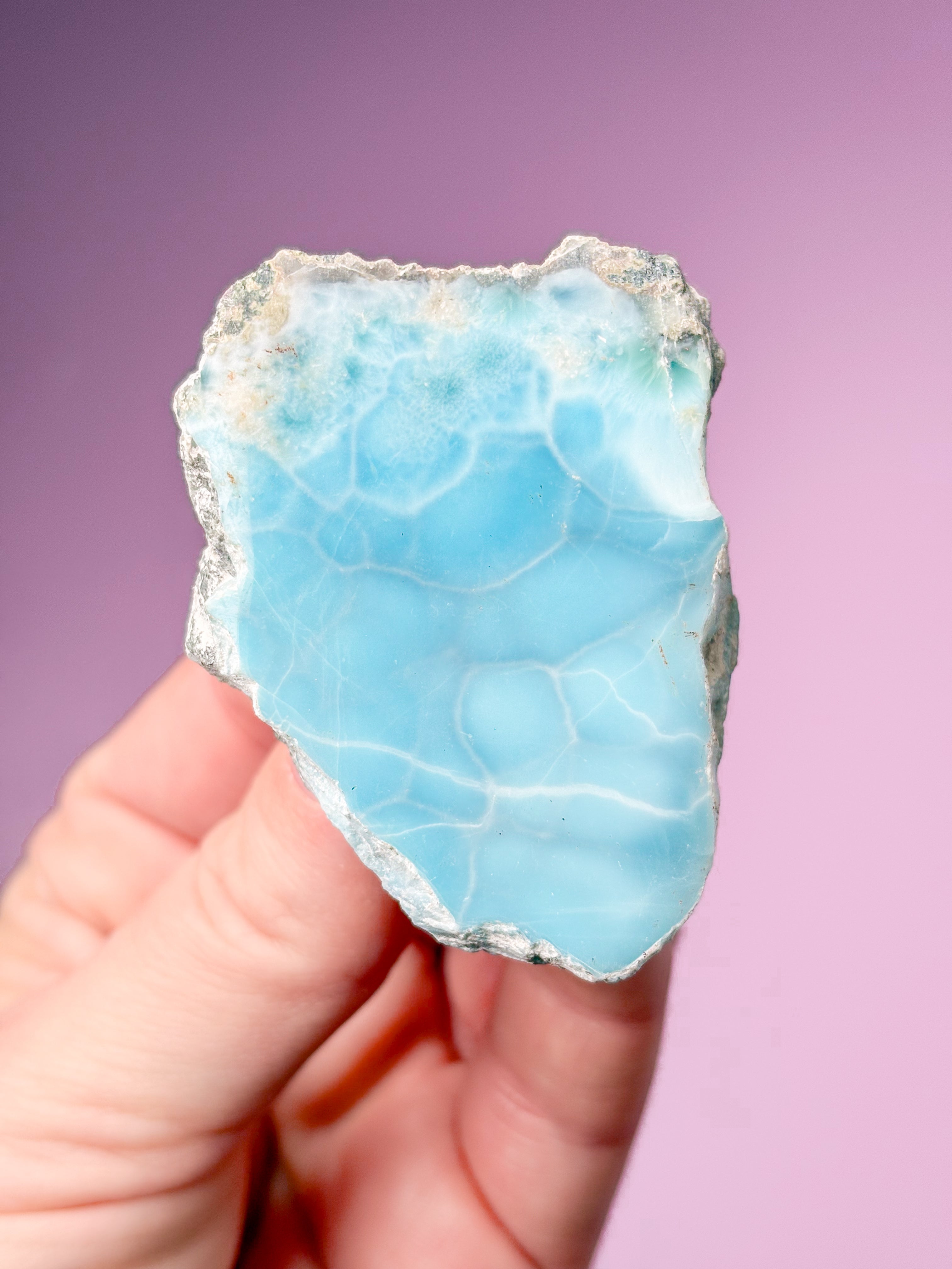 Larimar Raw Polished (No. 45) Exclusive Quality