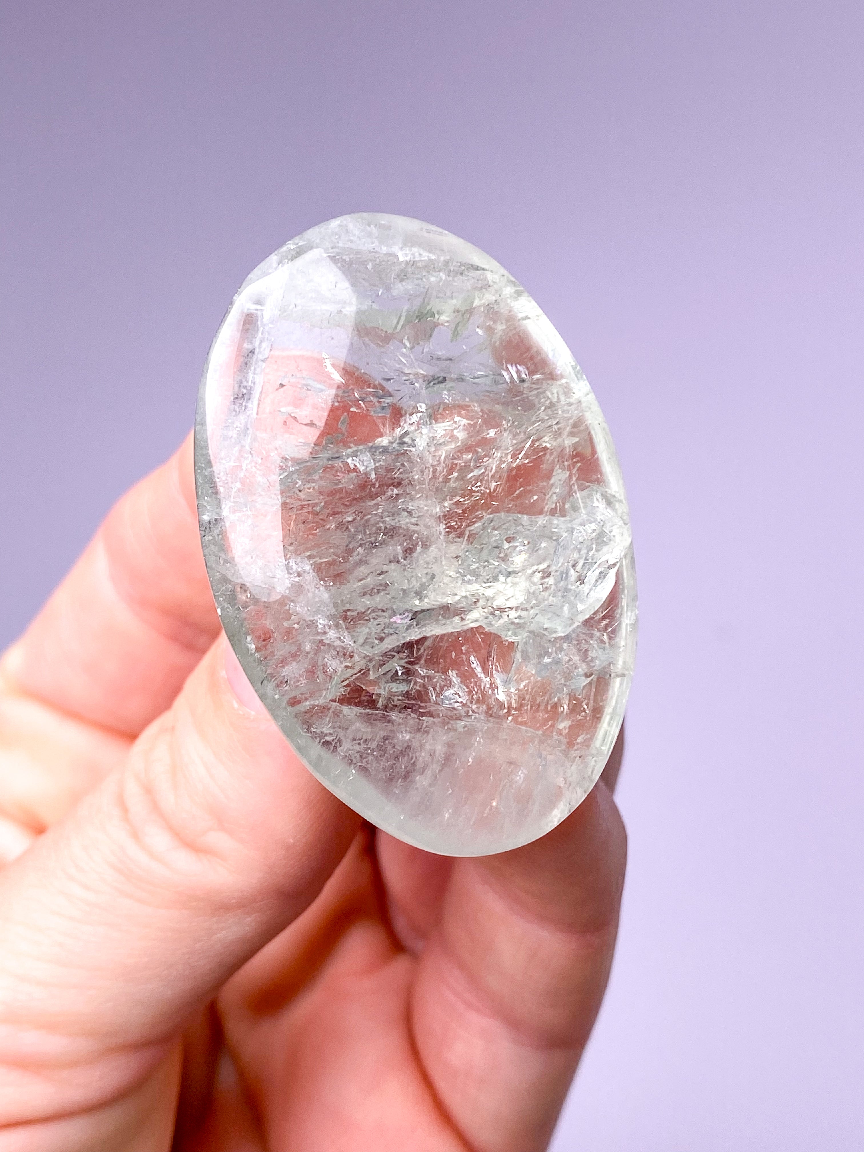 Prasiolit Palmstone (Nr. 5) Grøn Ametyst