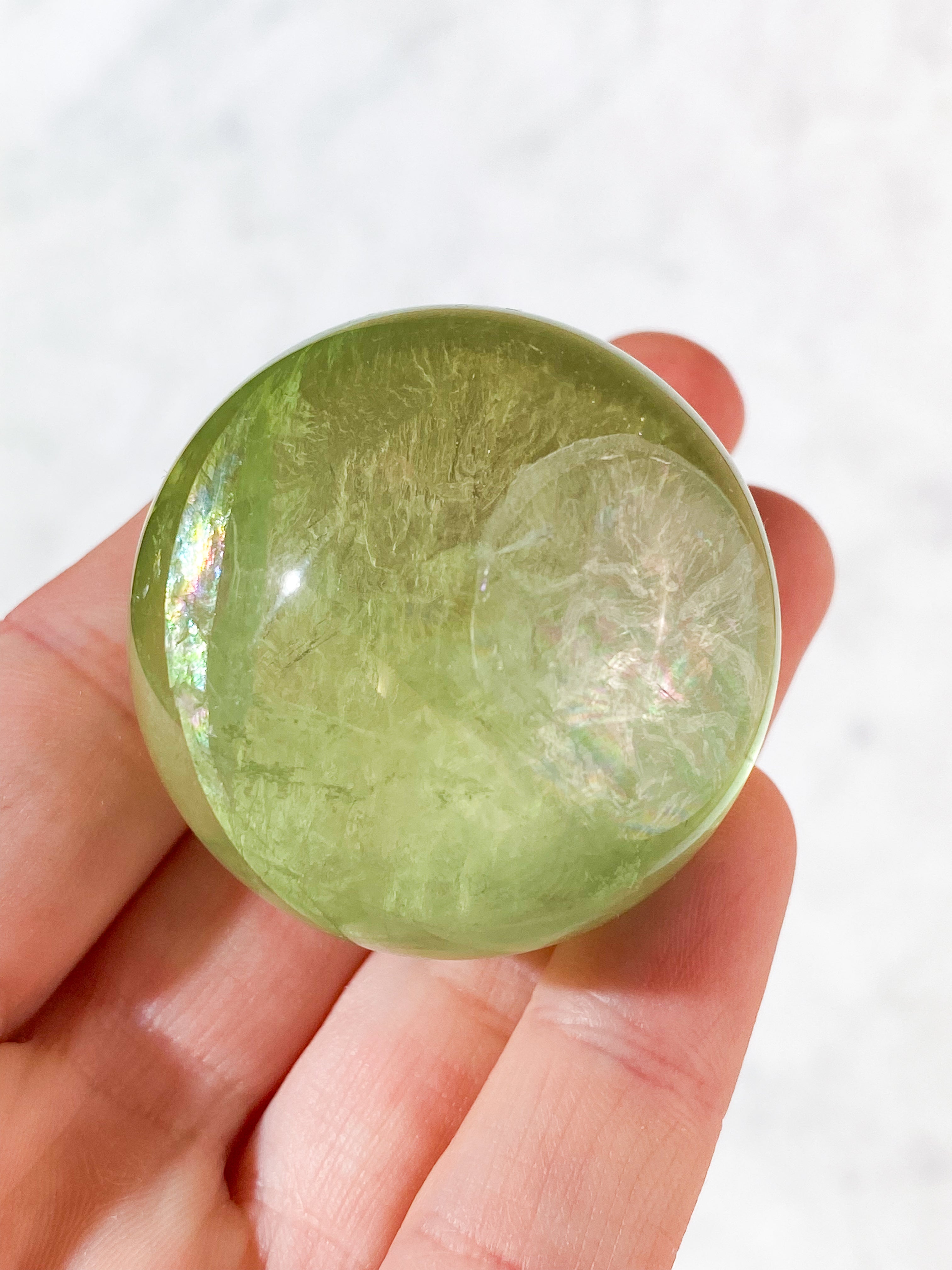 Regnbue Green Apple Fluorit Kugle (Nr. 27) Eksklusiv