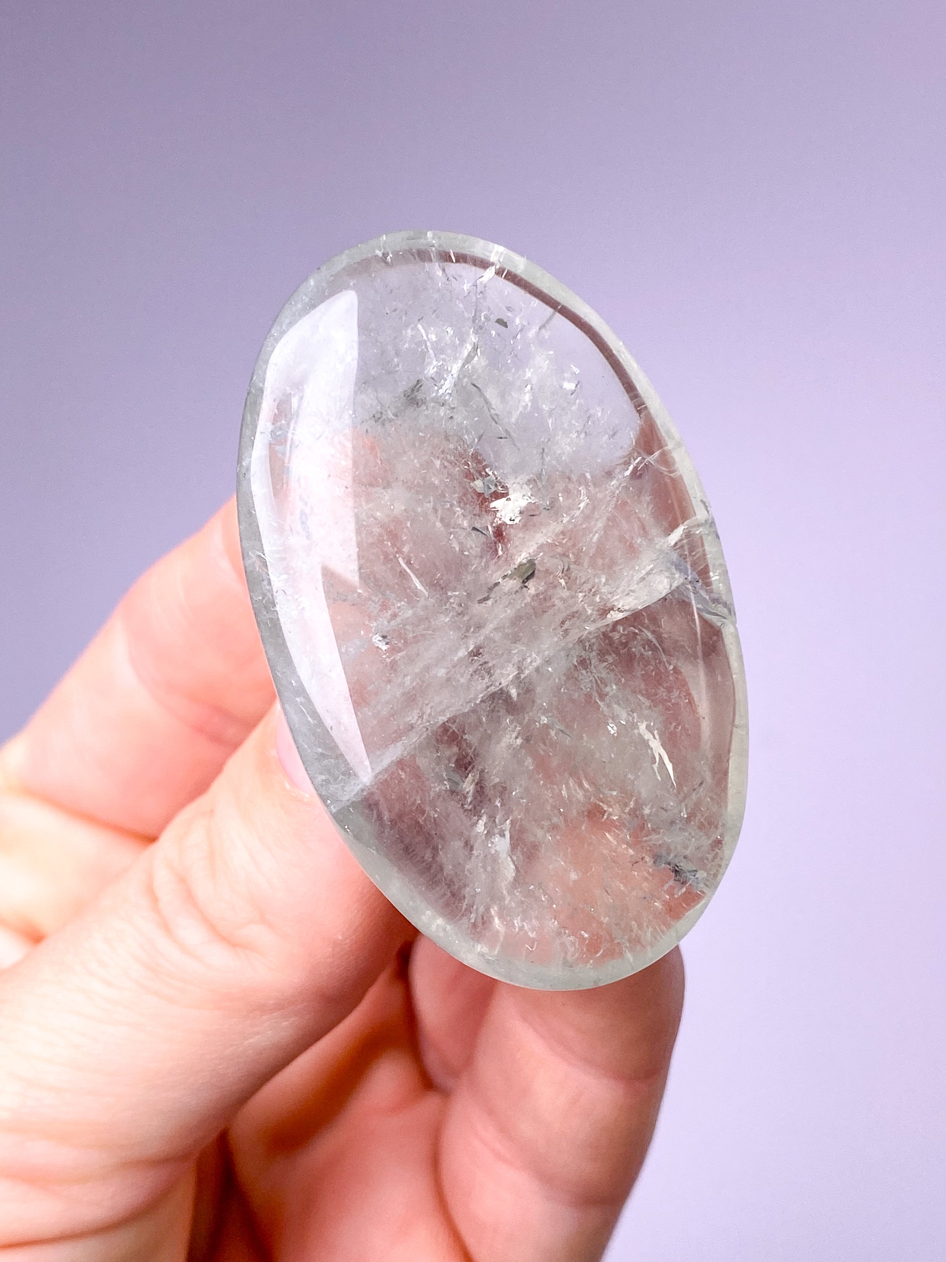 Prasiolit Palmstone (Nr. 7) Grøn Ametyst