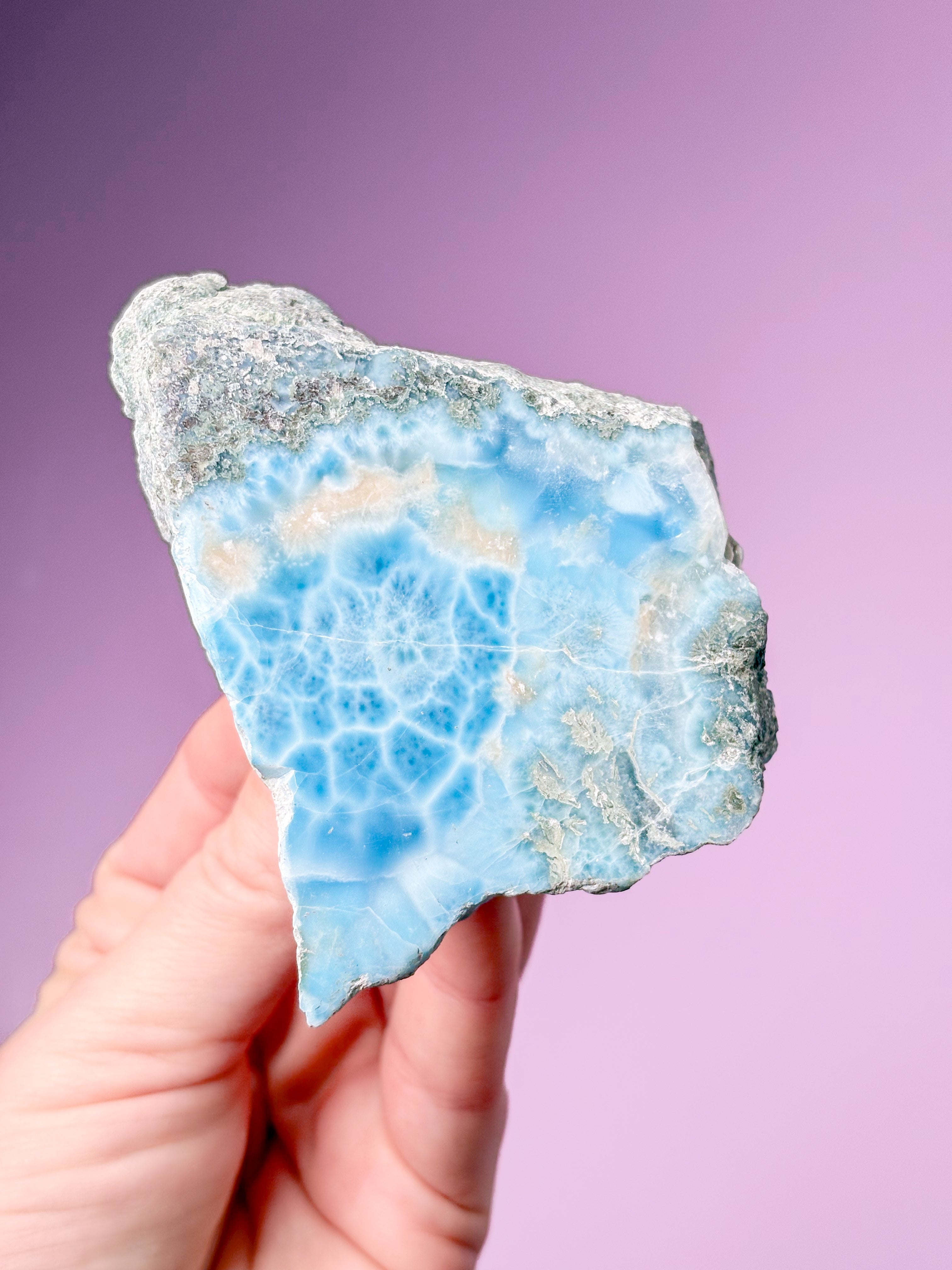Larimar Raw Polished Large (No. 47) Exclusive Quality