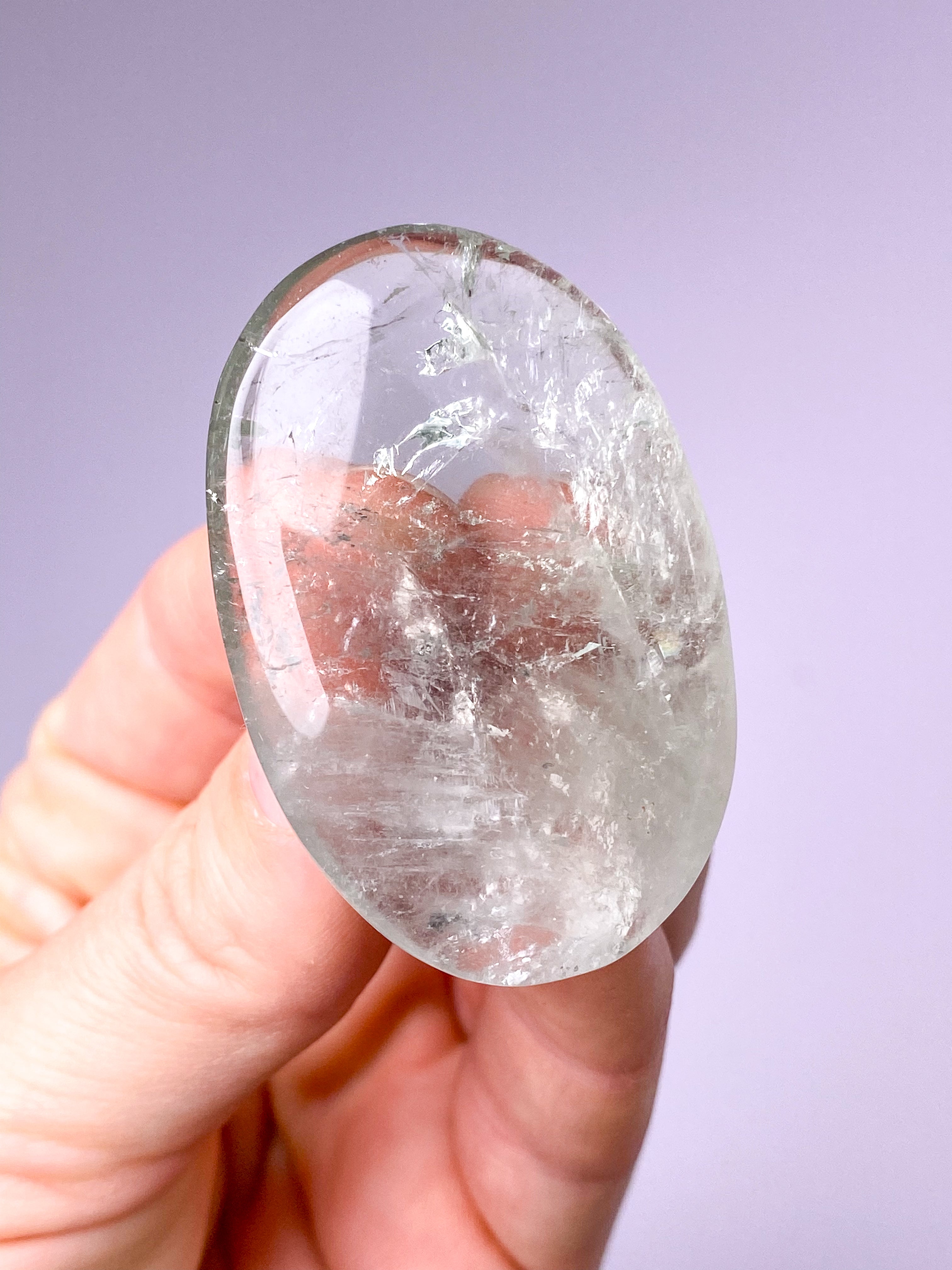 Prasiolit Palmstone (Nr. 8) Grøn Ametyst