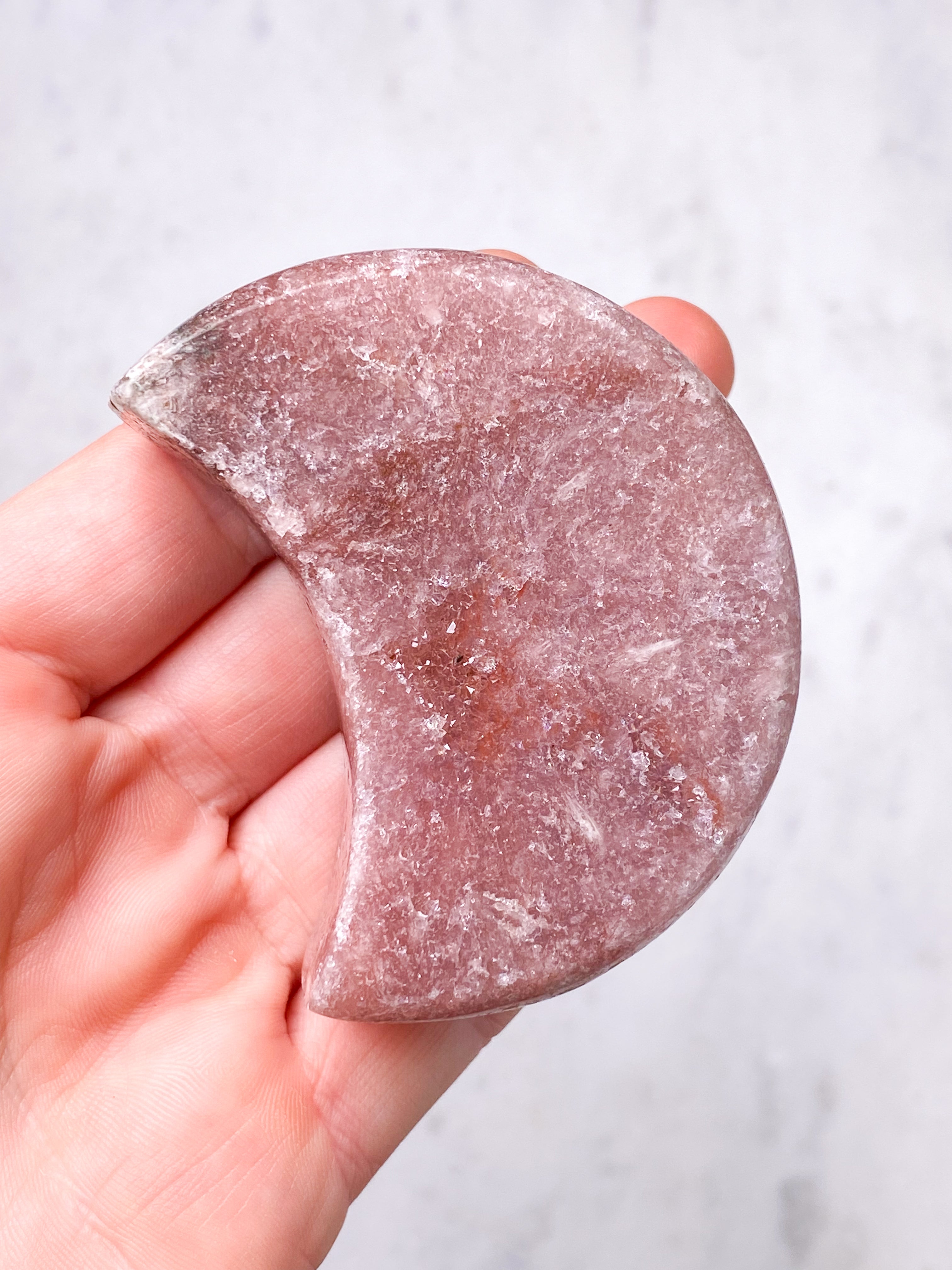 Druzy Pink Ametyst Måne (Nr. 5)