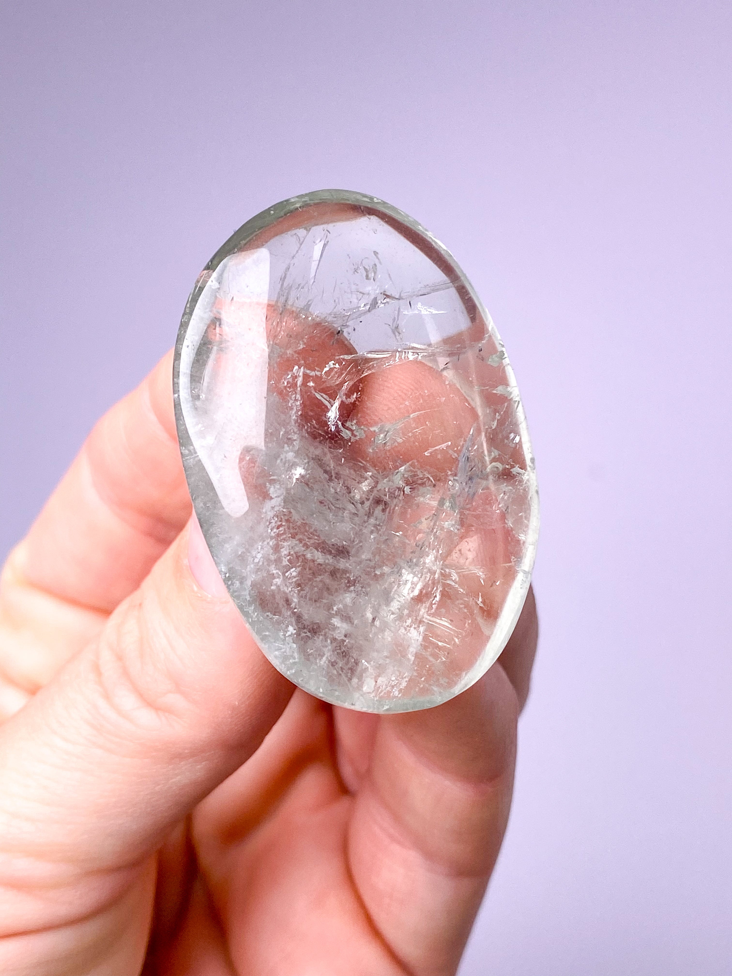 Prasiolit Palmstone (Nr. 11) Grøn Ametyst