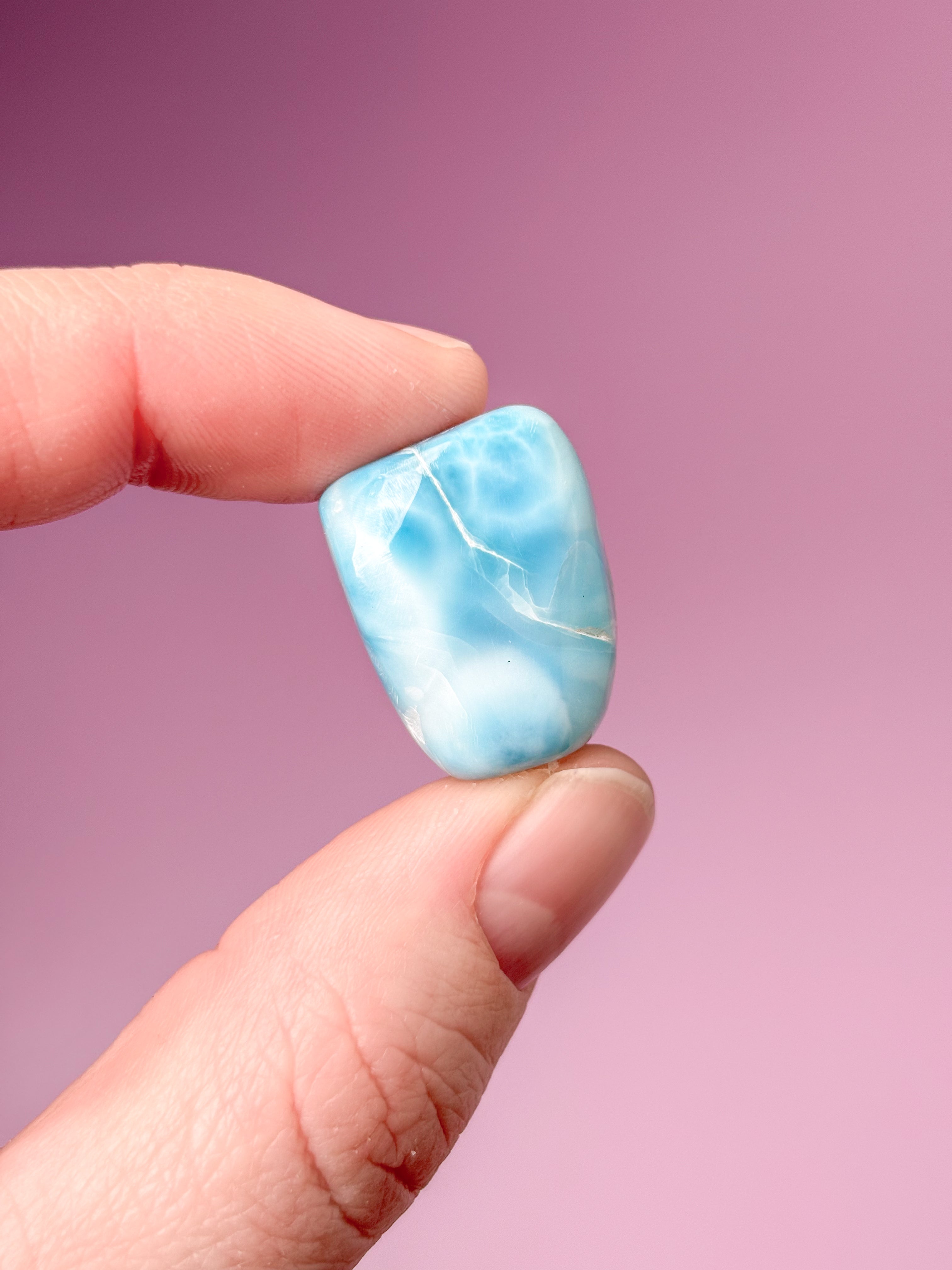 Larimar Pocket Stone Polished (No. 37) Exclusive Quality