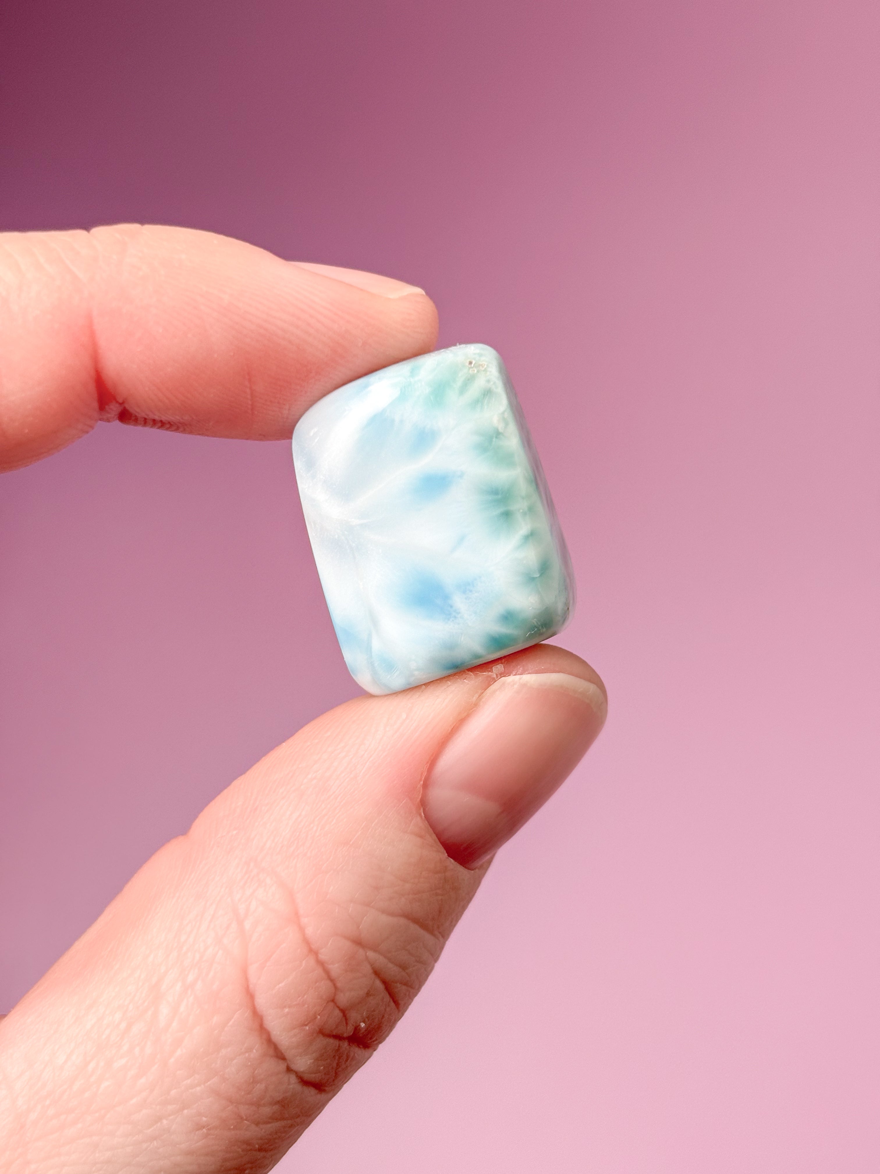 Larimar Pocket Stone Polished (No. 40) Exclusive Quality