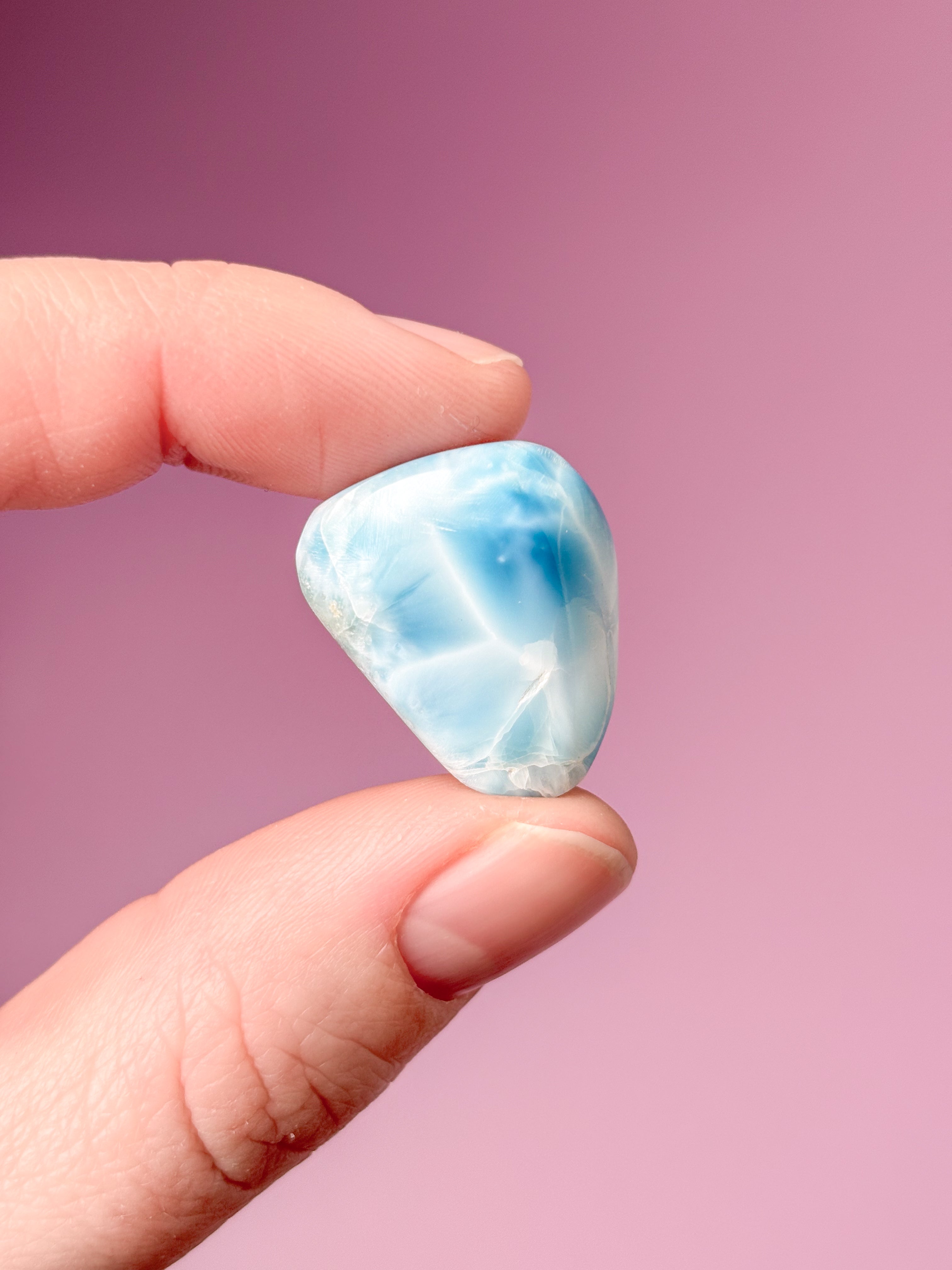 Larimar Pocket Stone Polished (No. 43) Exclusive Quality