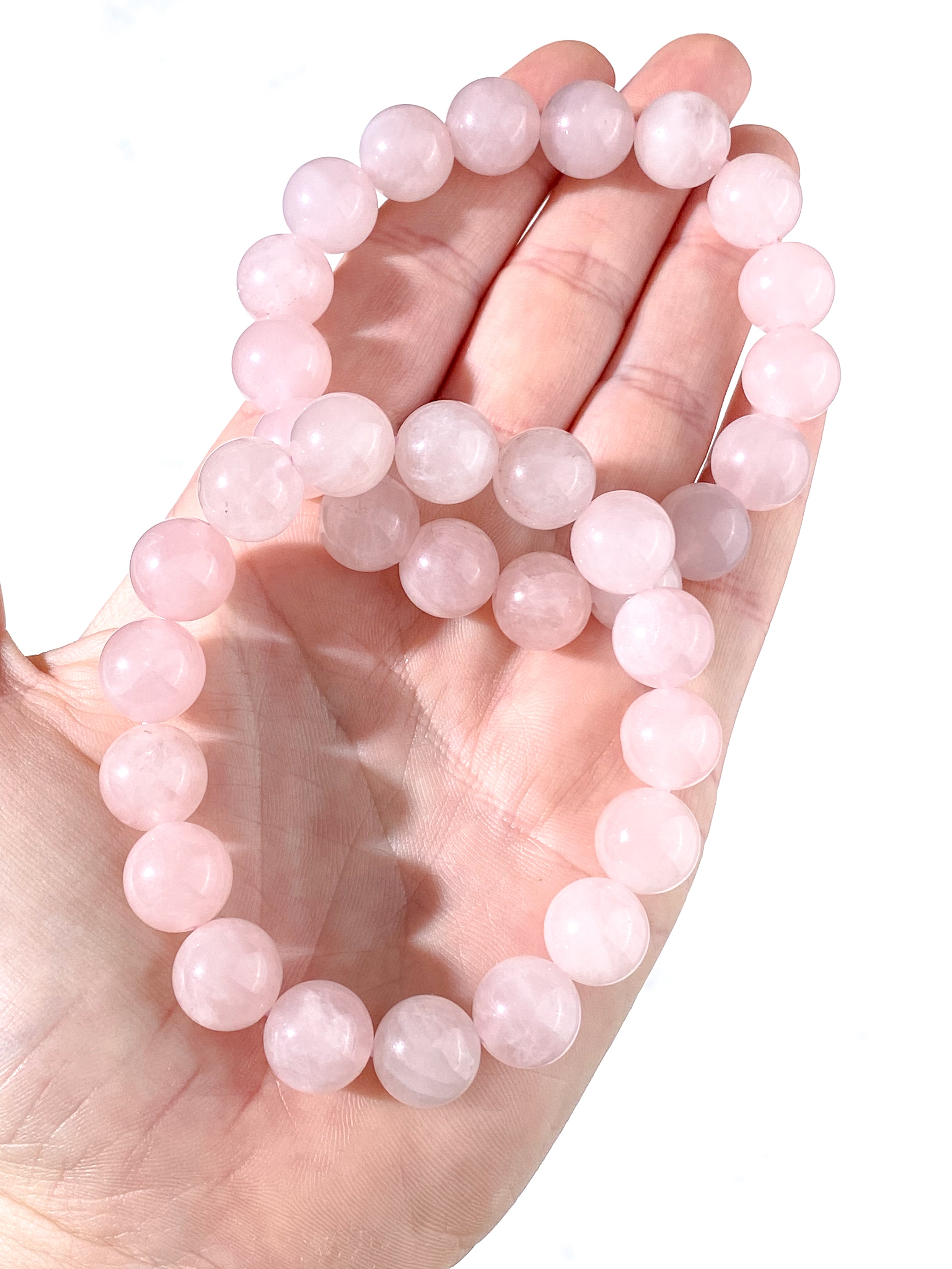 Chunky Rosakvarts Armbånd (12 mm)
