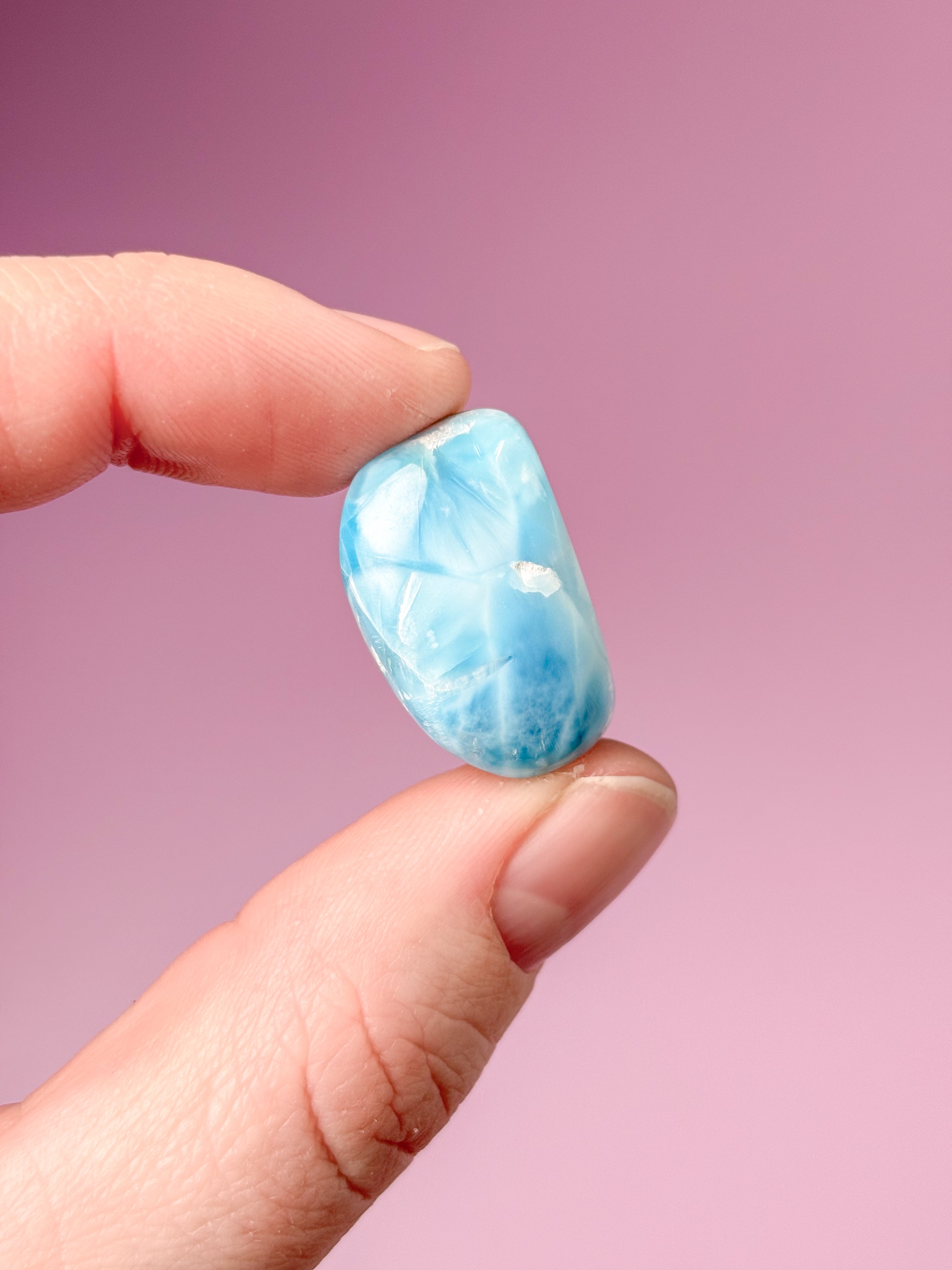 Larimar Pocket Stone Polished (No. 48) Exclusive Quality