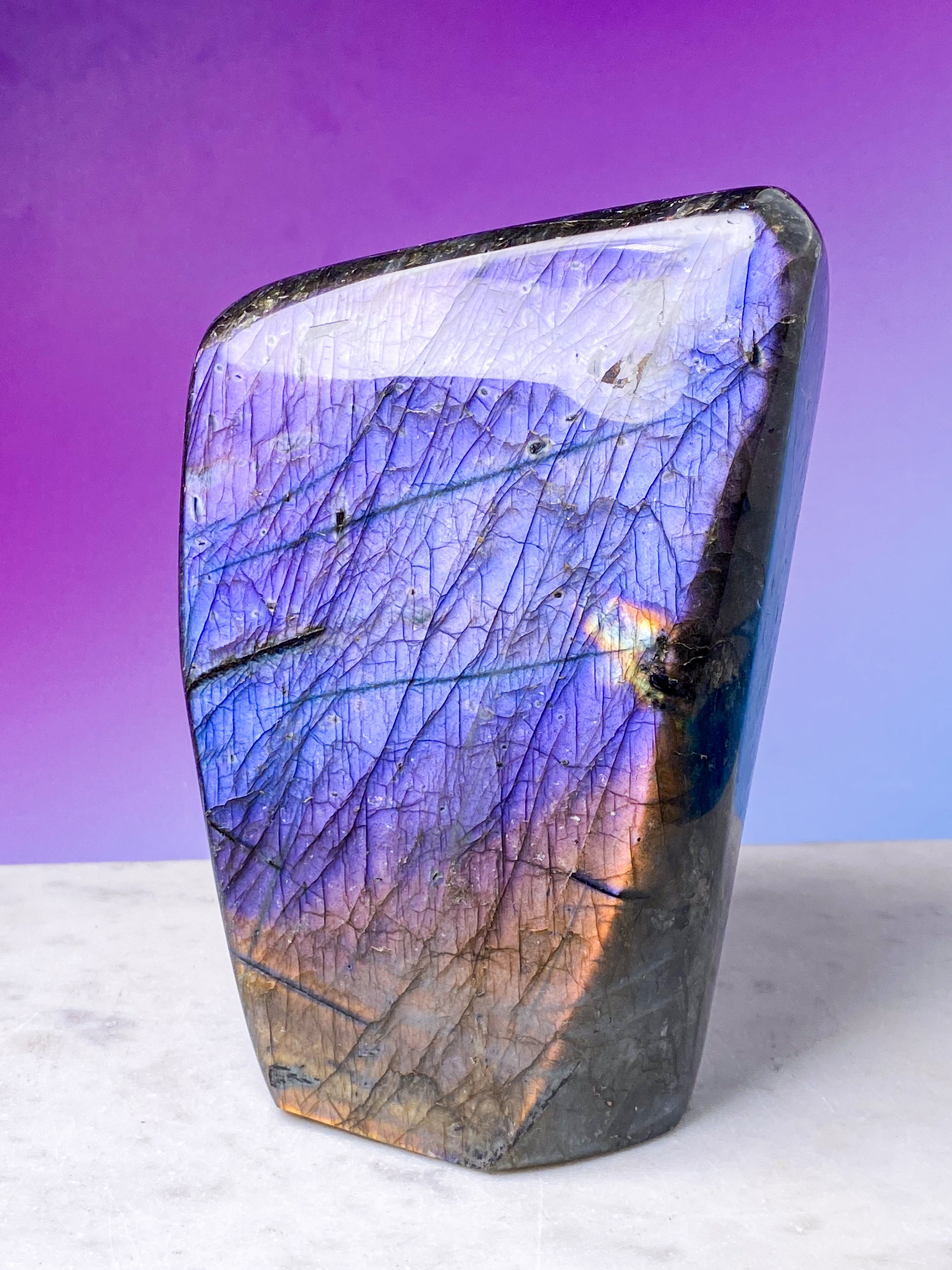 Kæmpe Lilla Labradorit Freeform (Nr. 1)