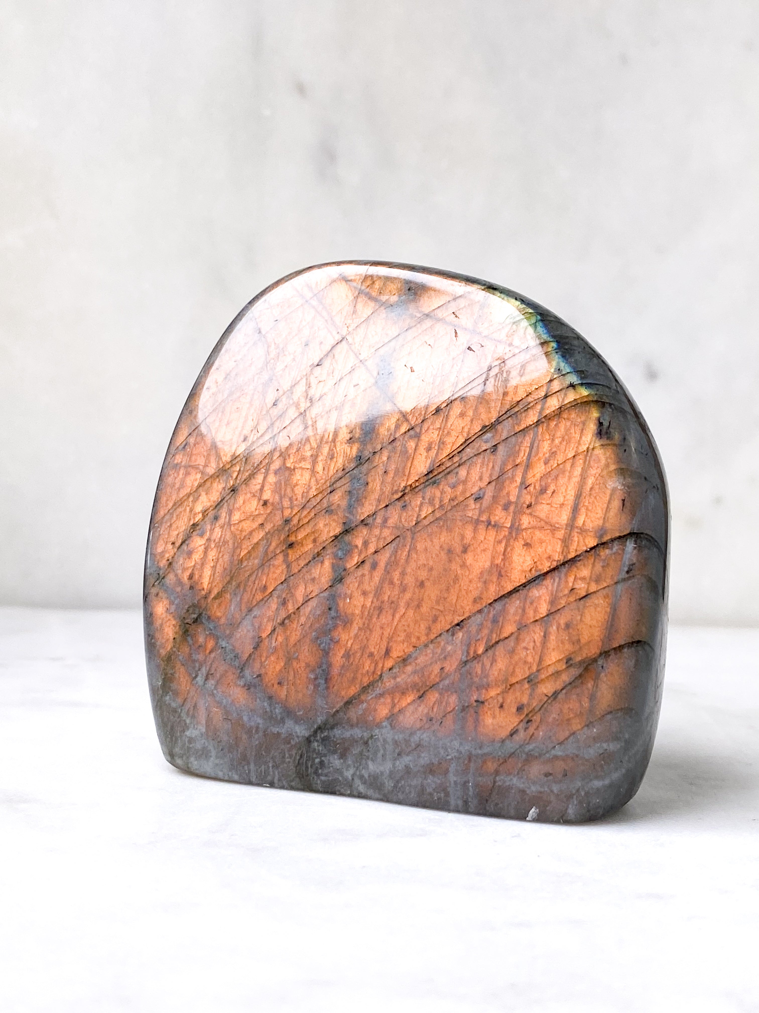 Guld labradorite hjärta