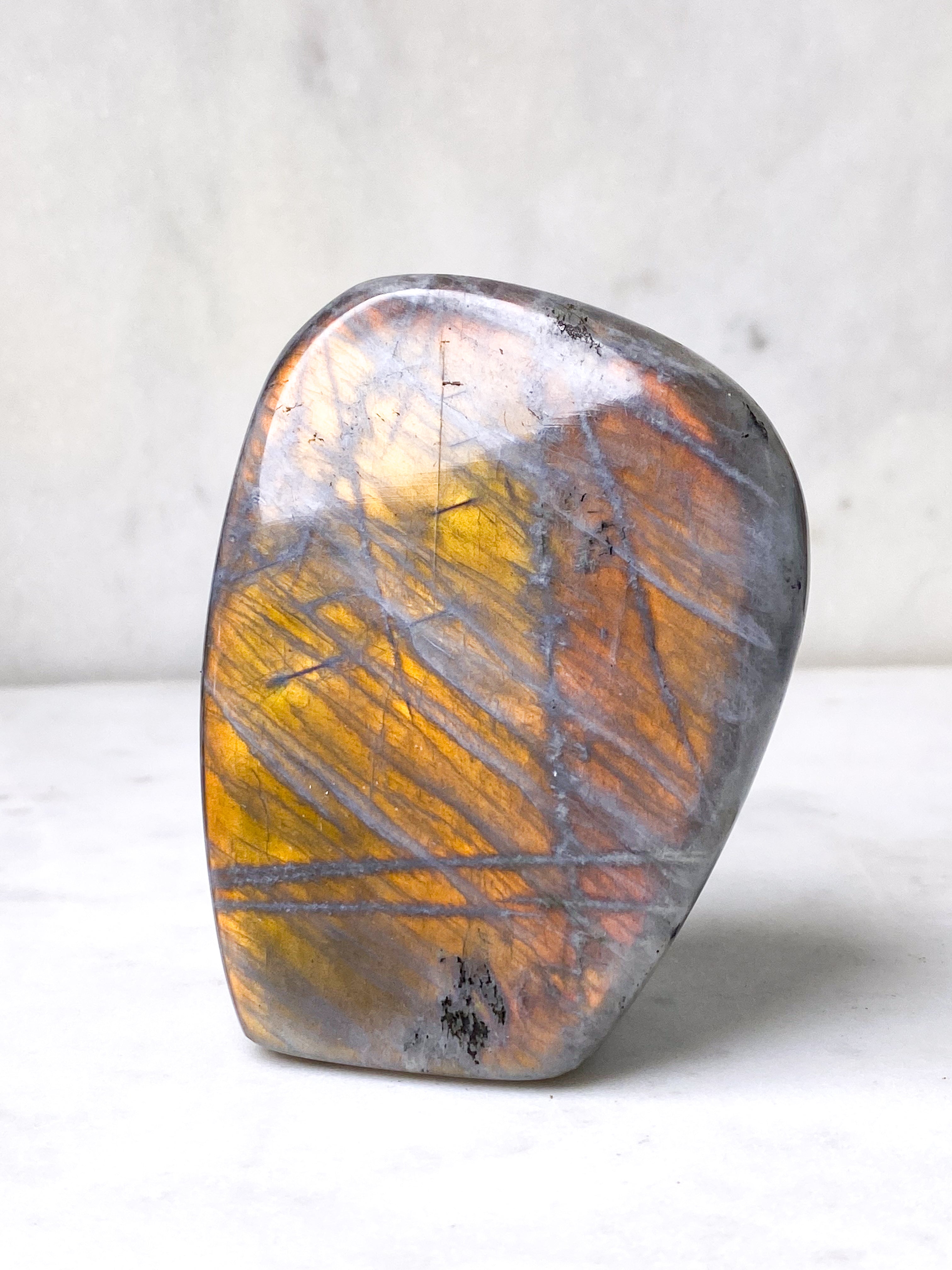 Guld labradorite hjärta