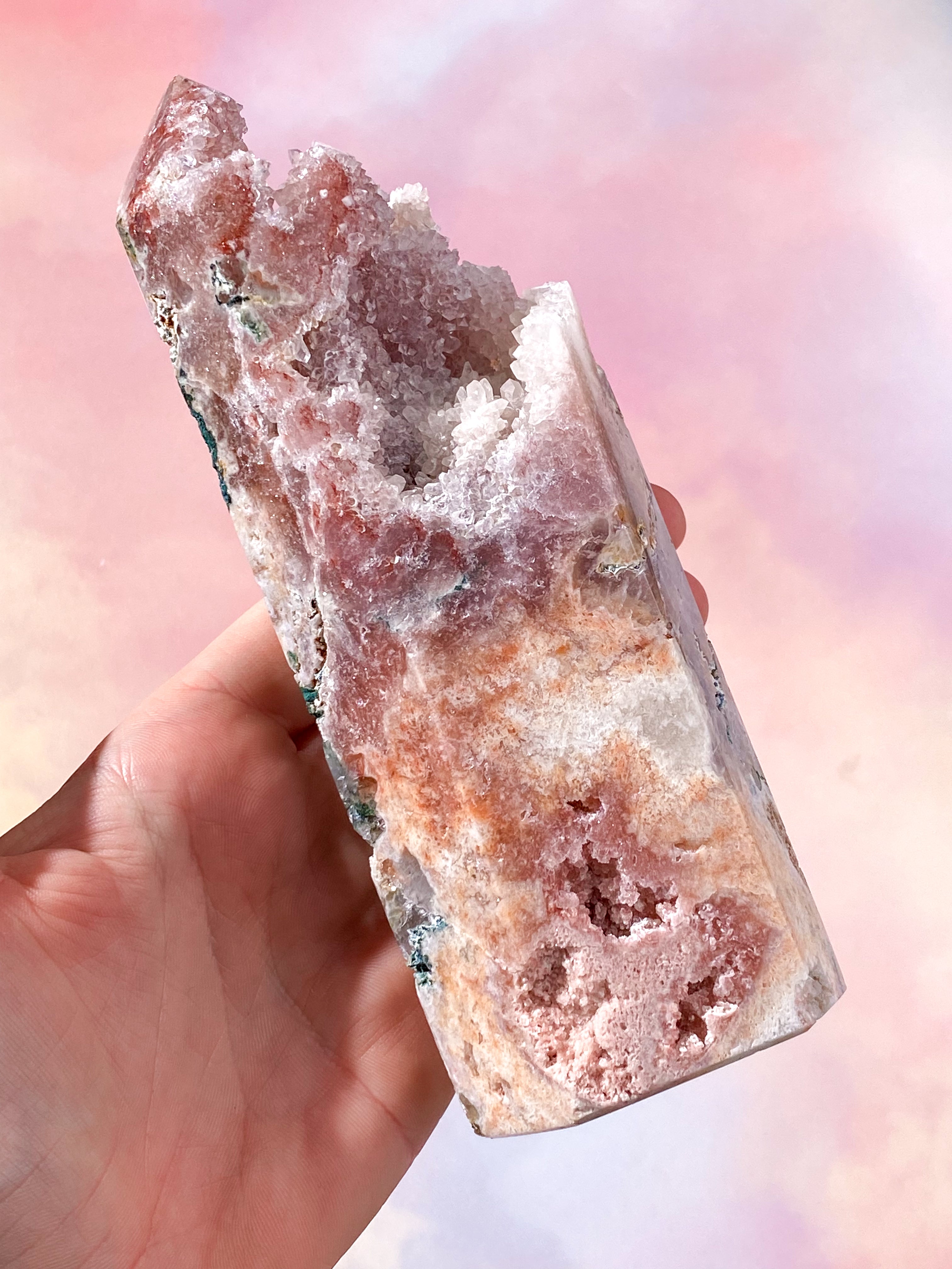 Druzy Pink Ametyst Tårn (Nr. 4)