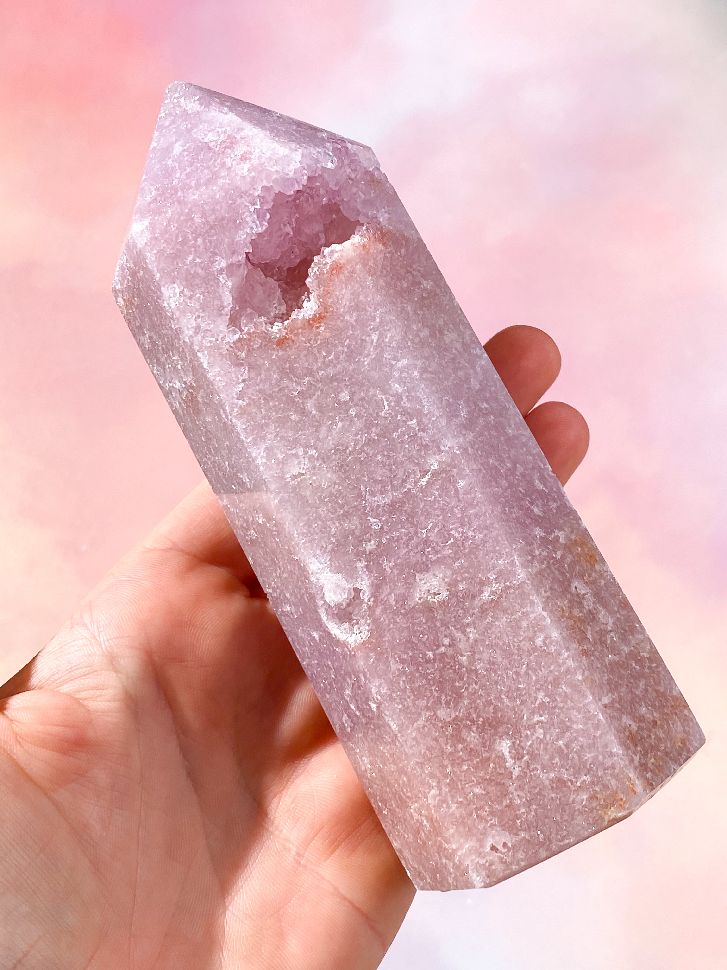 Druzy Pink Ametyst Tårn (Nr. 5)