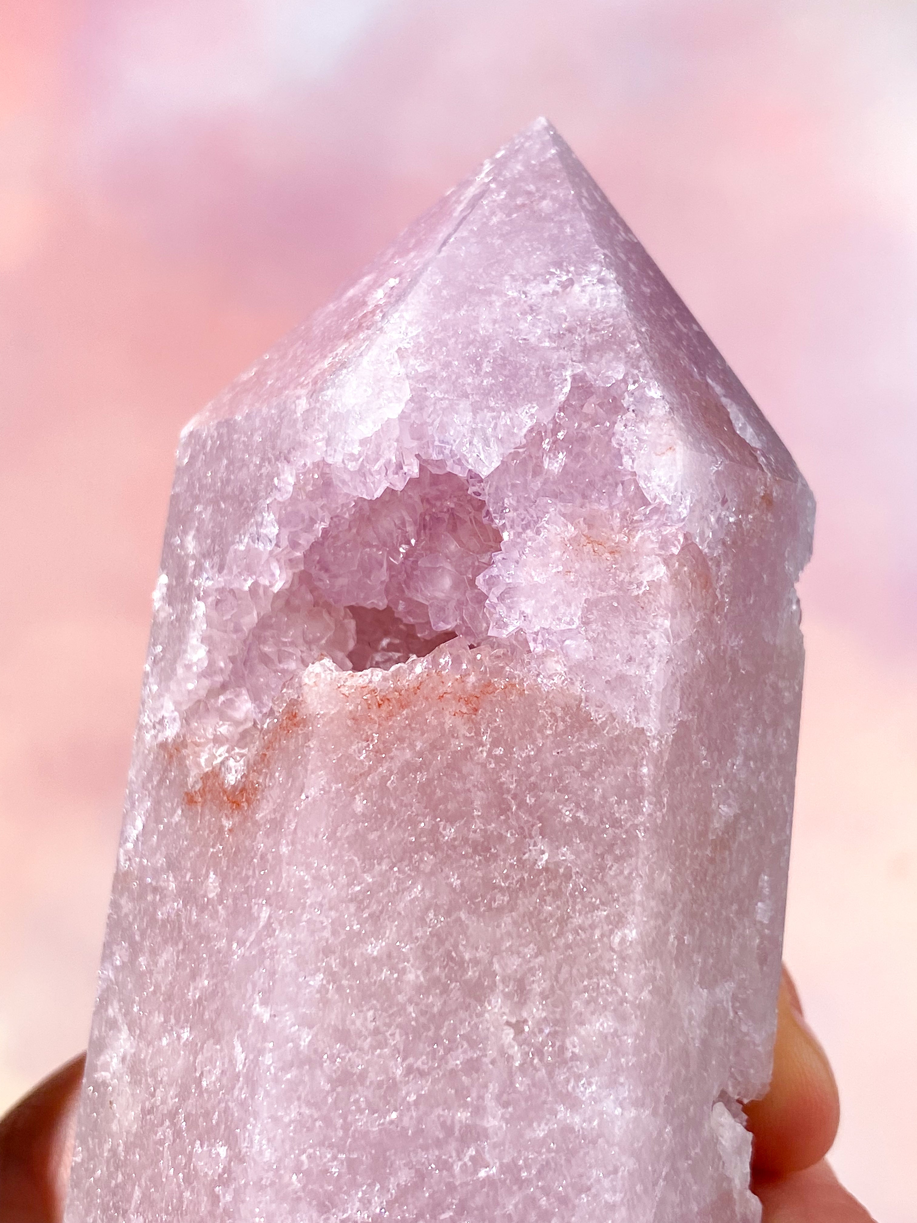 Druzy Pink Ametyst Tårn (Nr. 5)