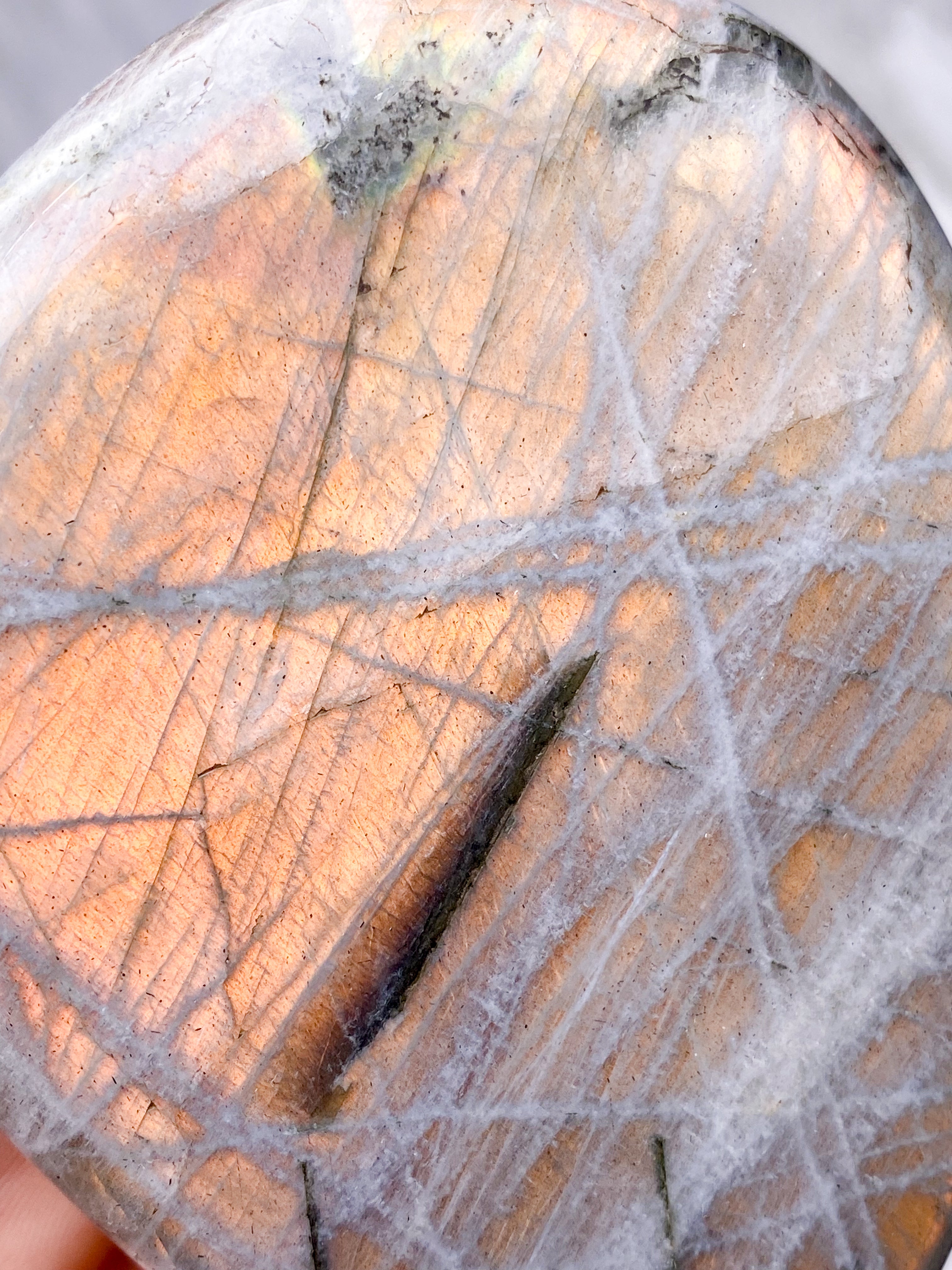 Guld labradorite hjärta