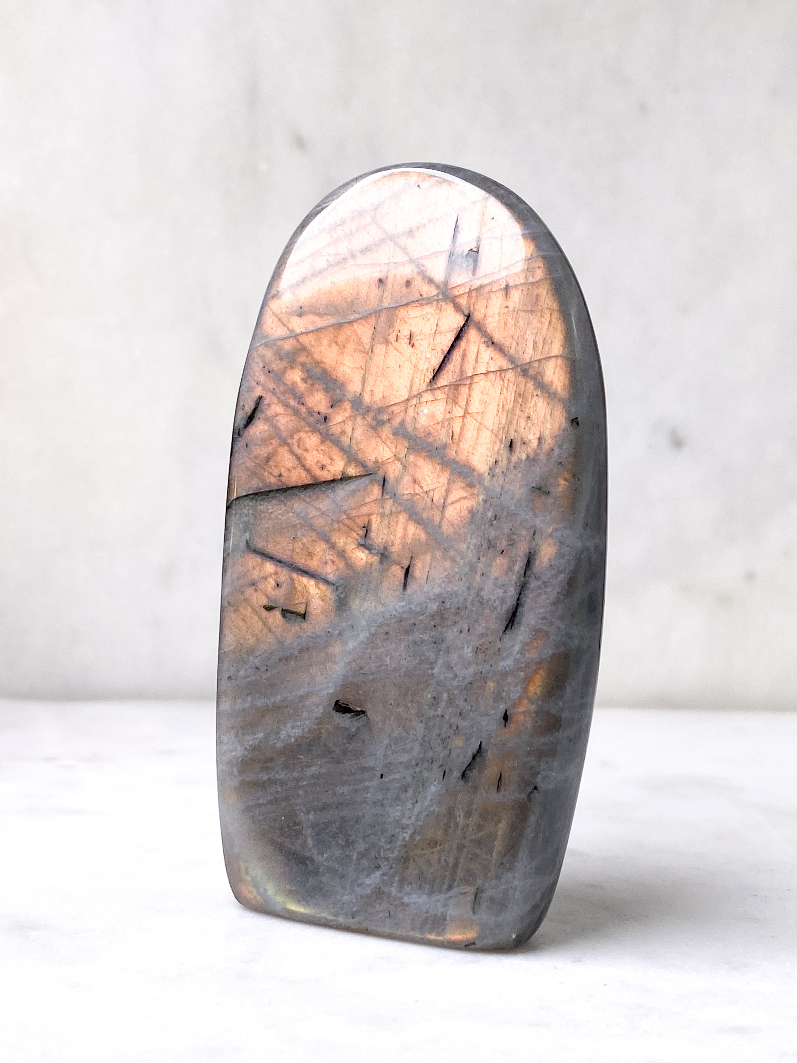 Guld labradorite hjärta