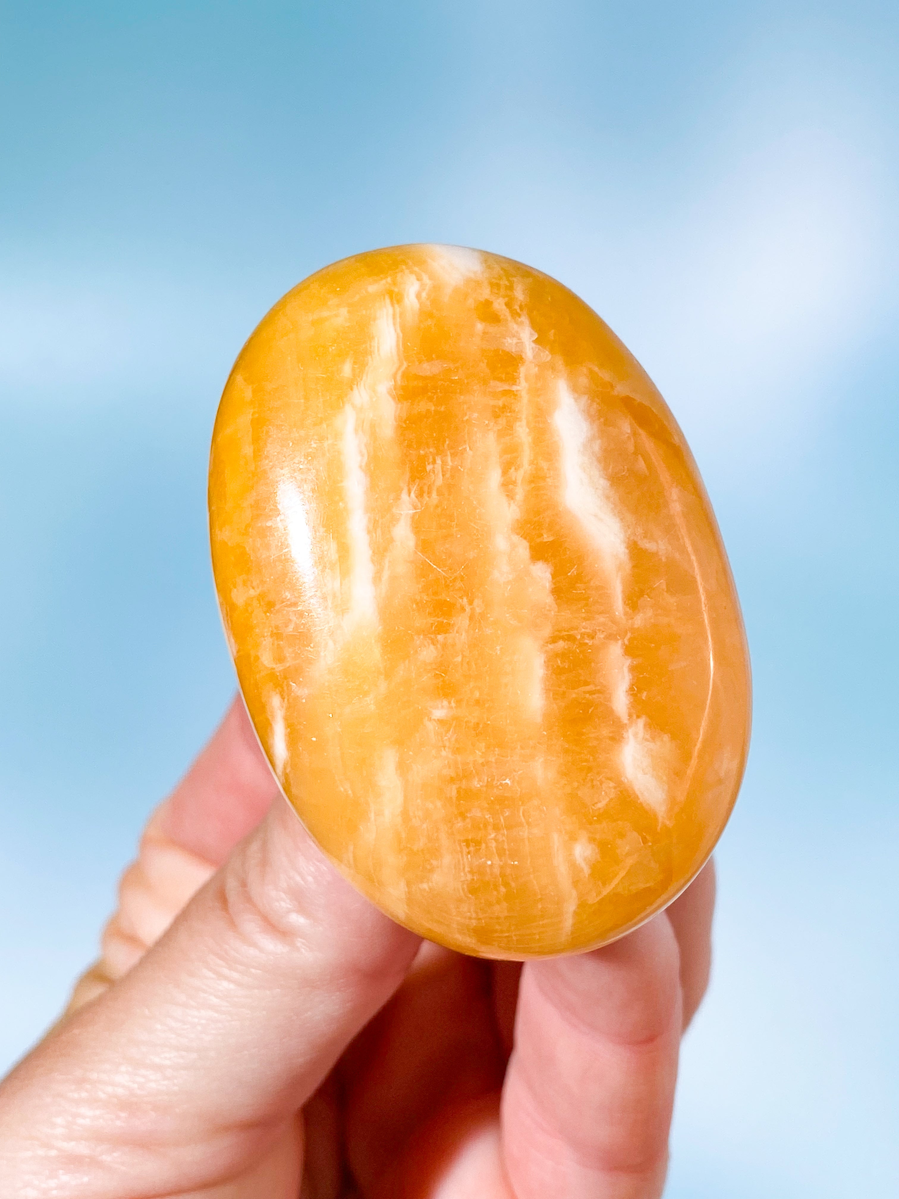 Orange Calcit Palmstone (Nr. 2)
