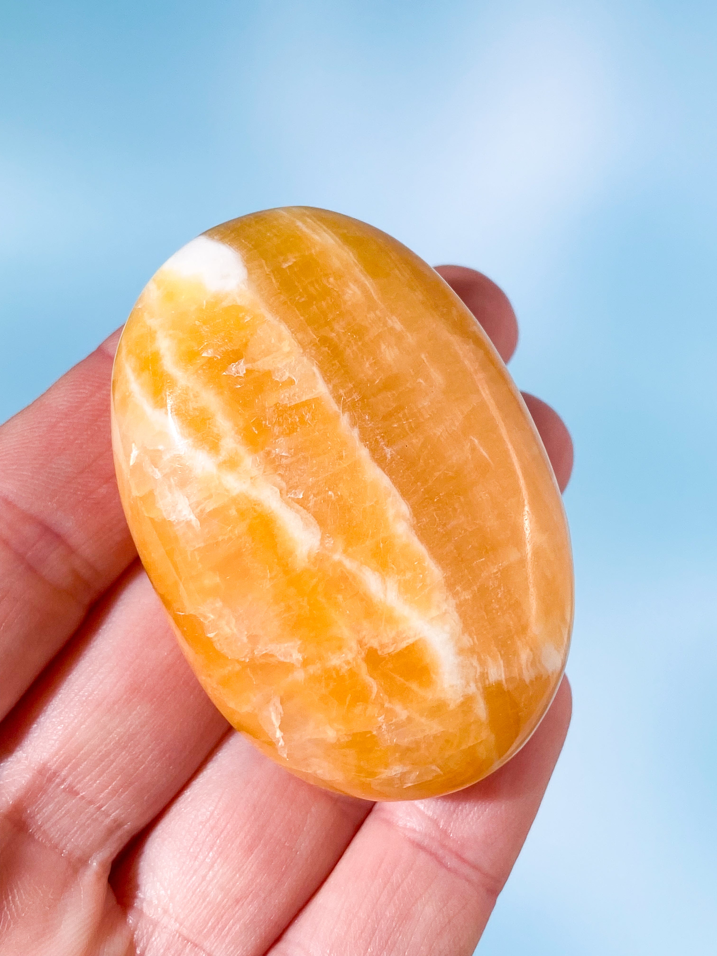 Orange Calcit Palmstone (Nr. 2)