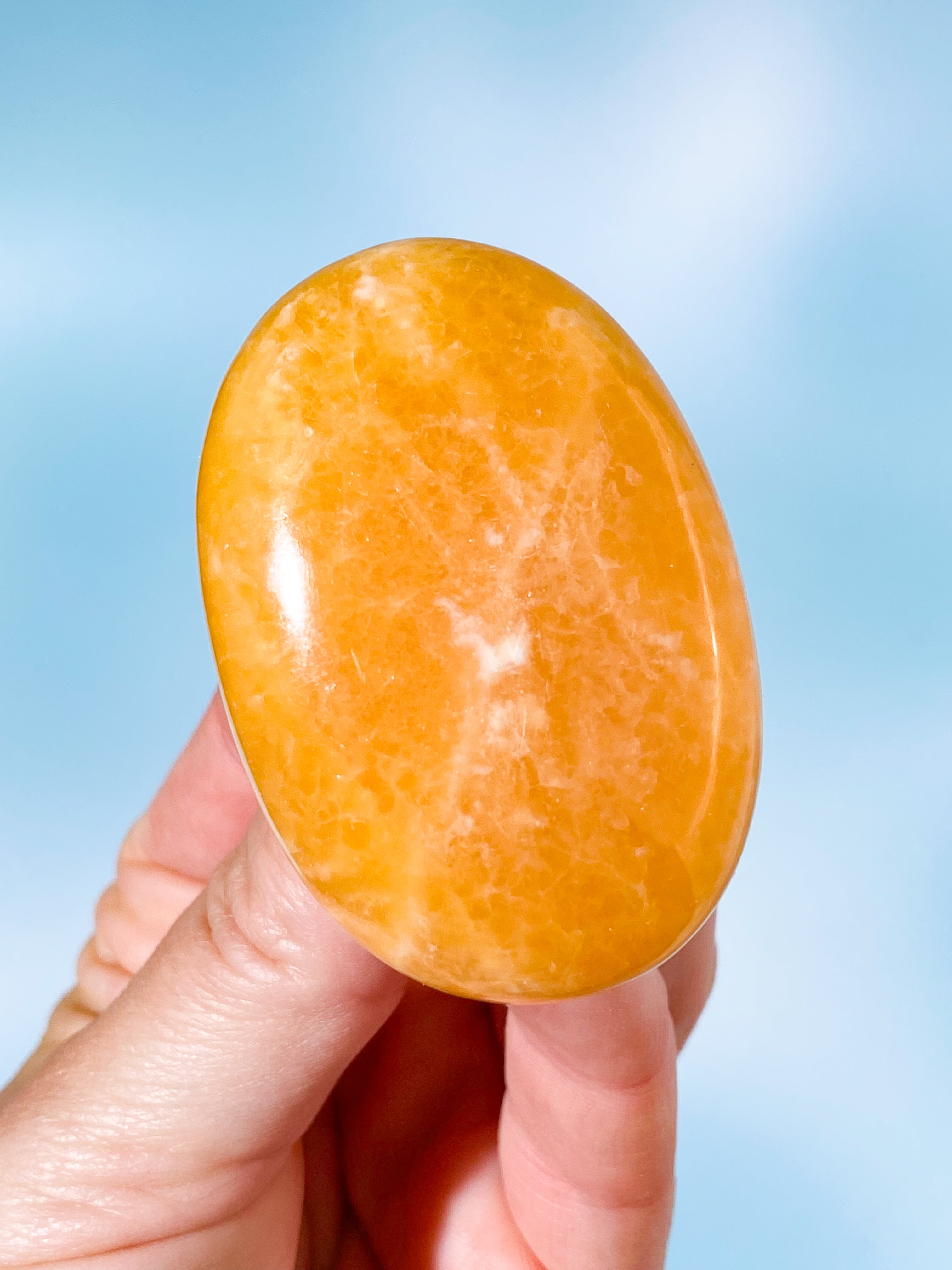 Orange Calcit Palmstone (Nr. 3)
