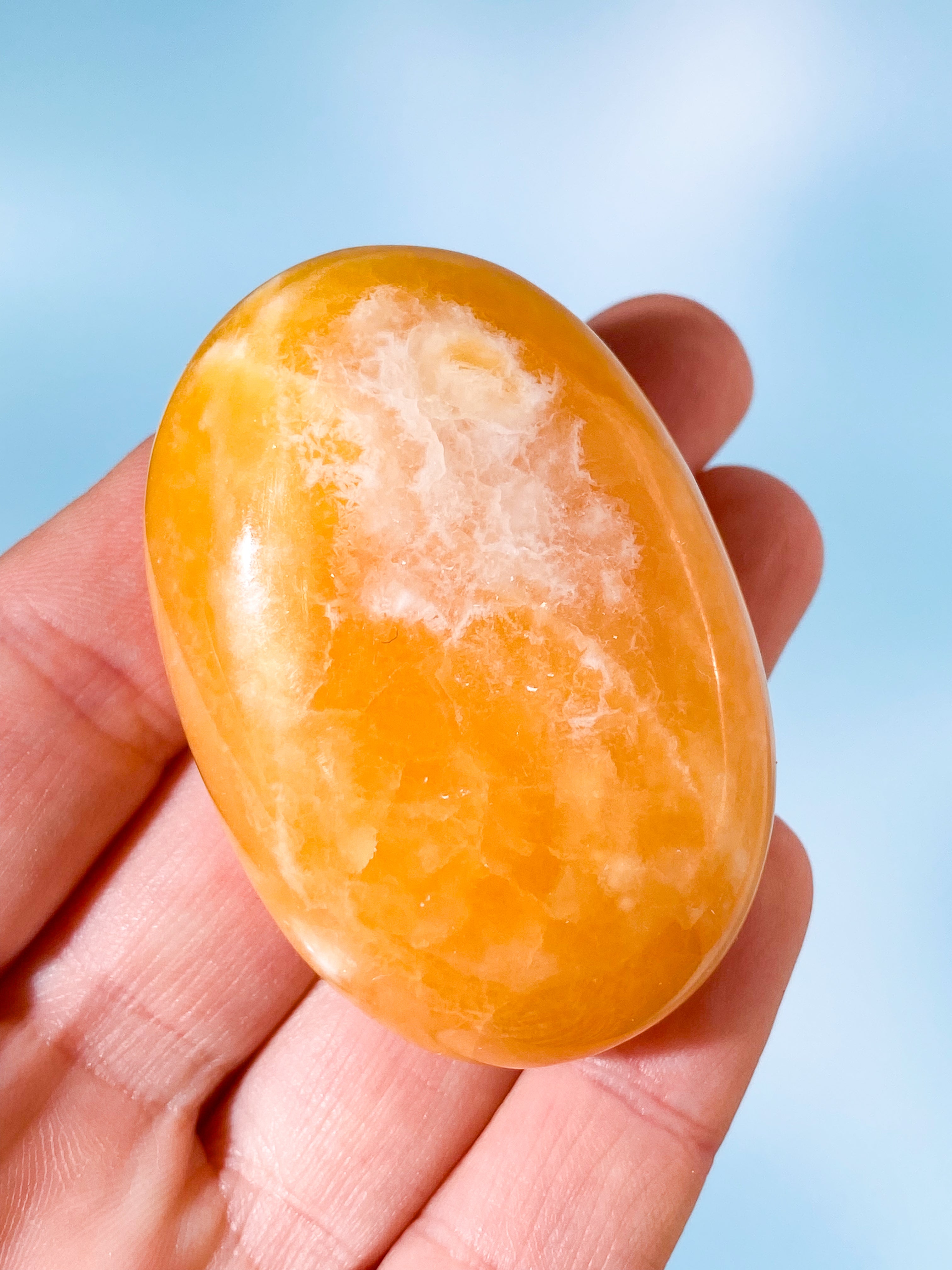 Orange Calcit Palmstone (Nr. 3)