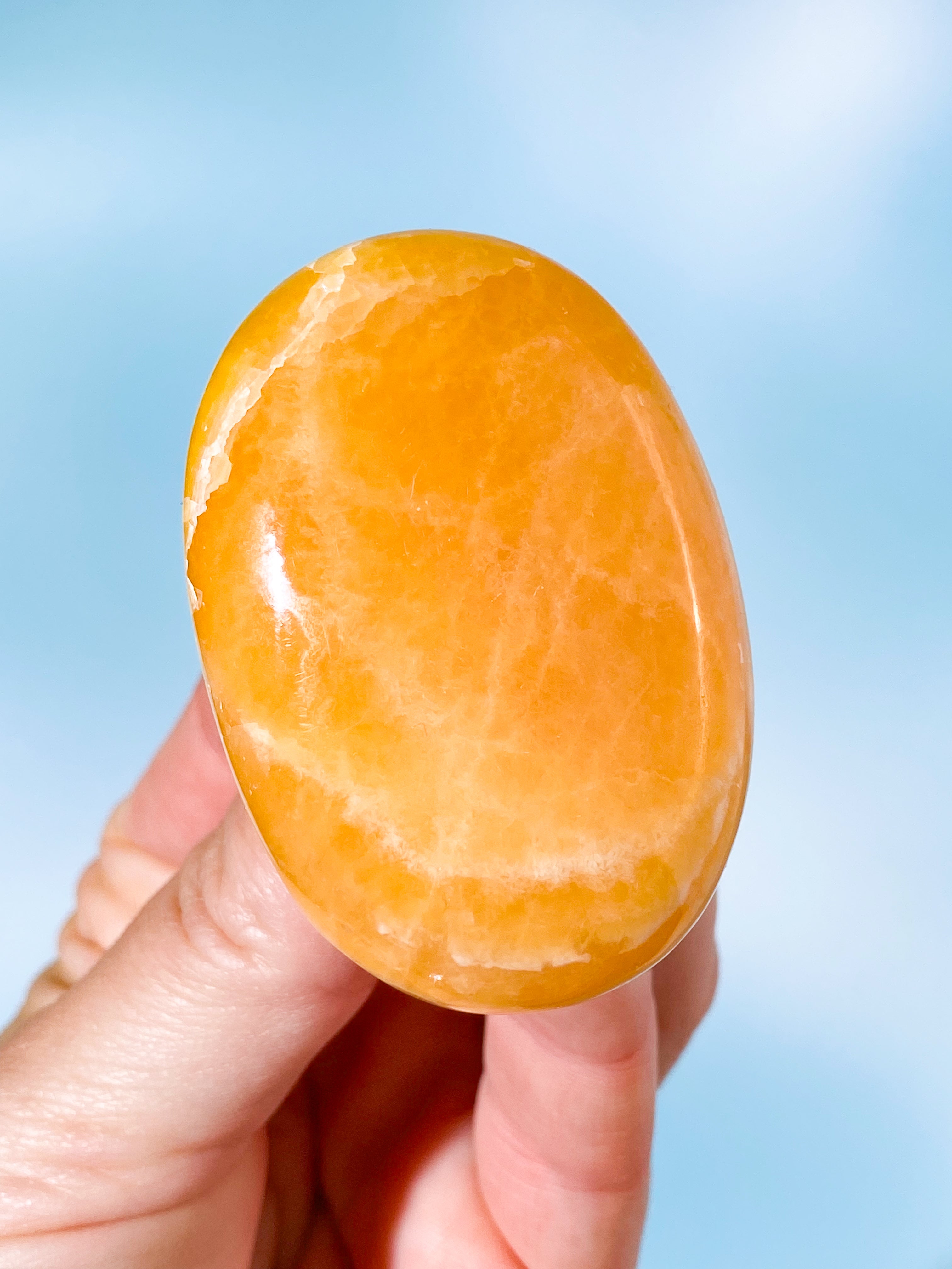 Orange Calcit Palmstone (Nr. 4)