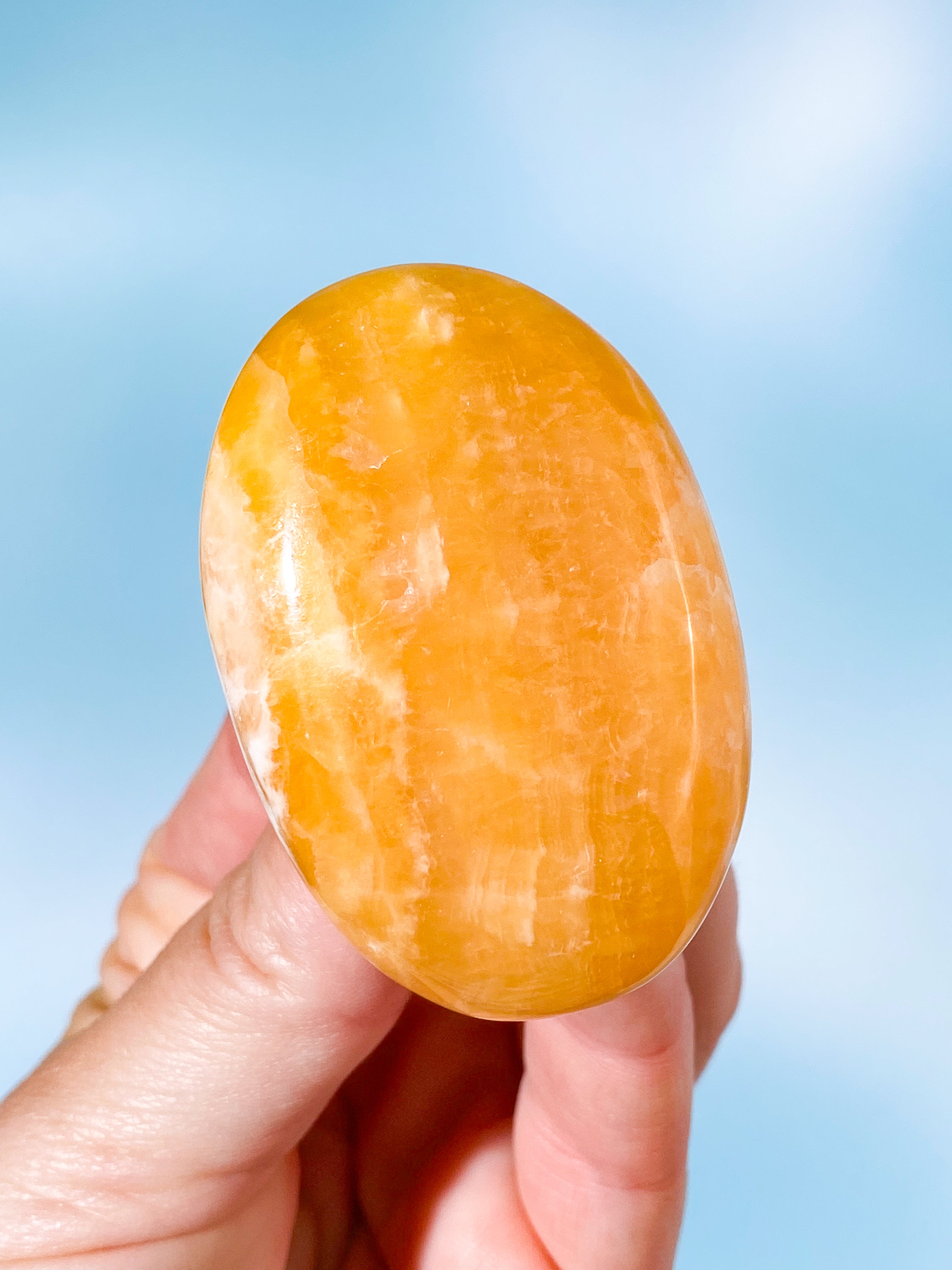 Orange Calcit Palmstone (Nr. 5)