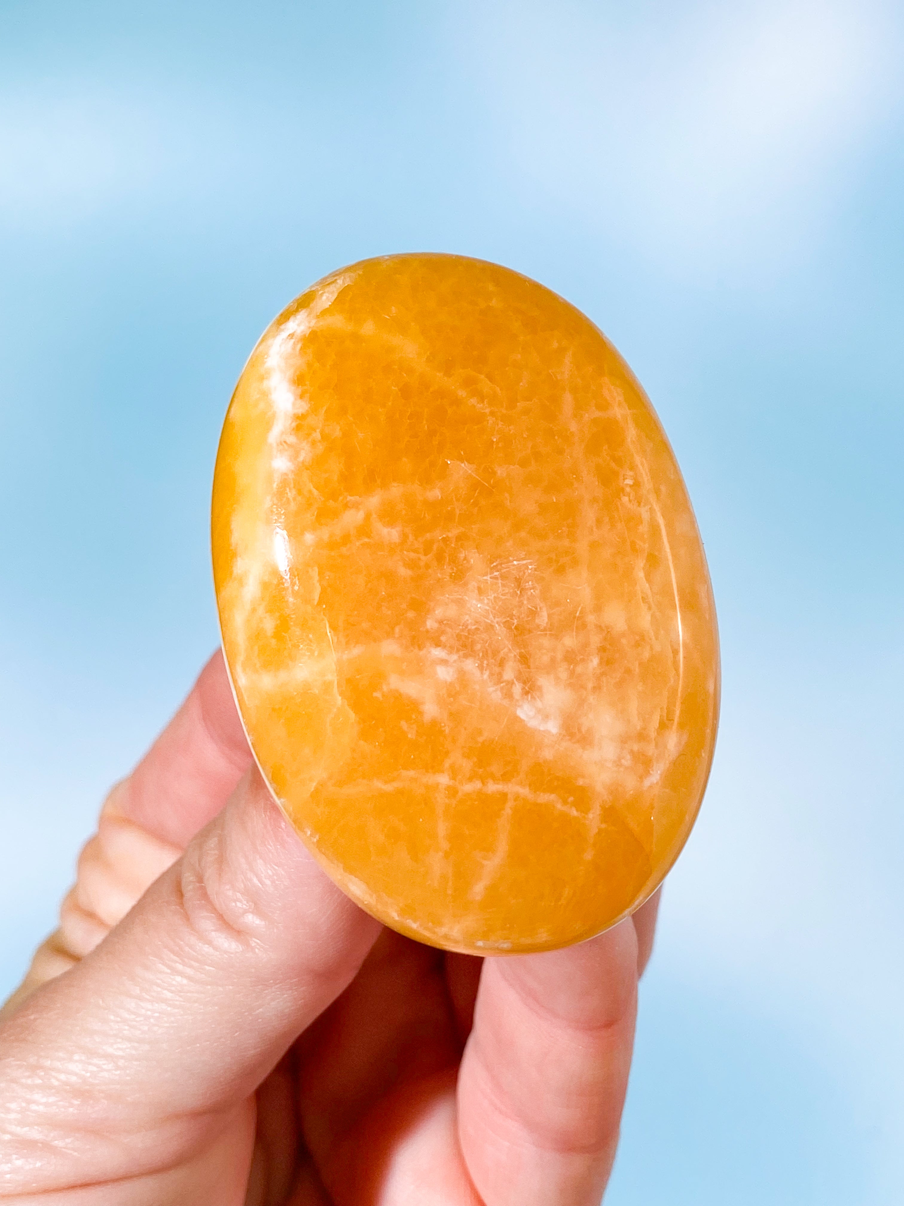 Orange Calcit Palmstone (Nr. 9)