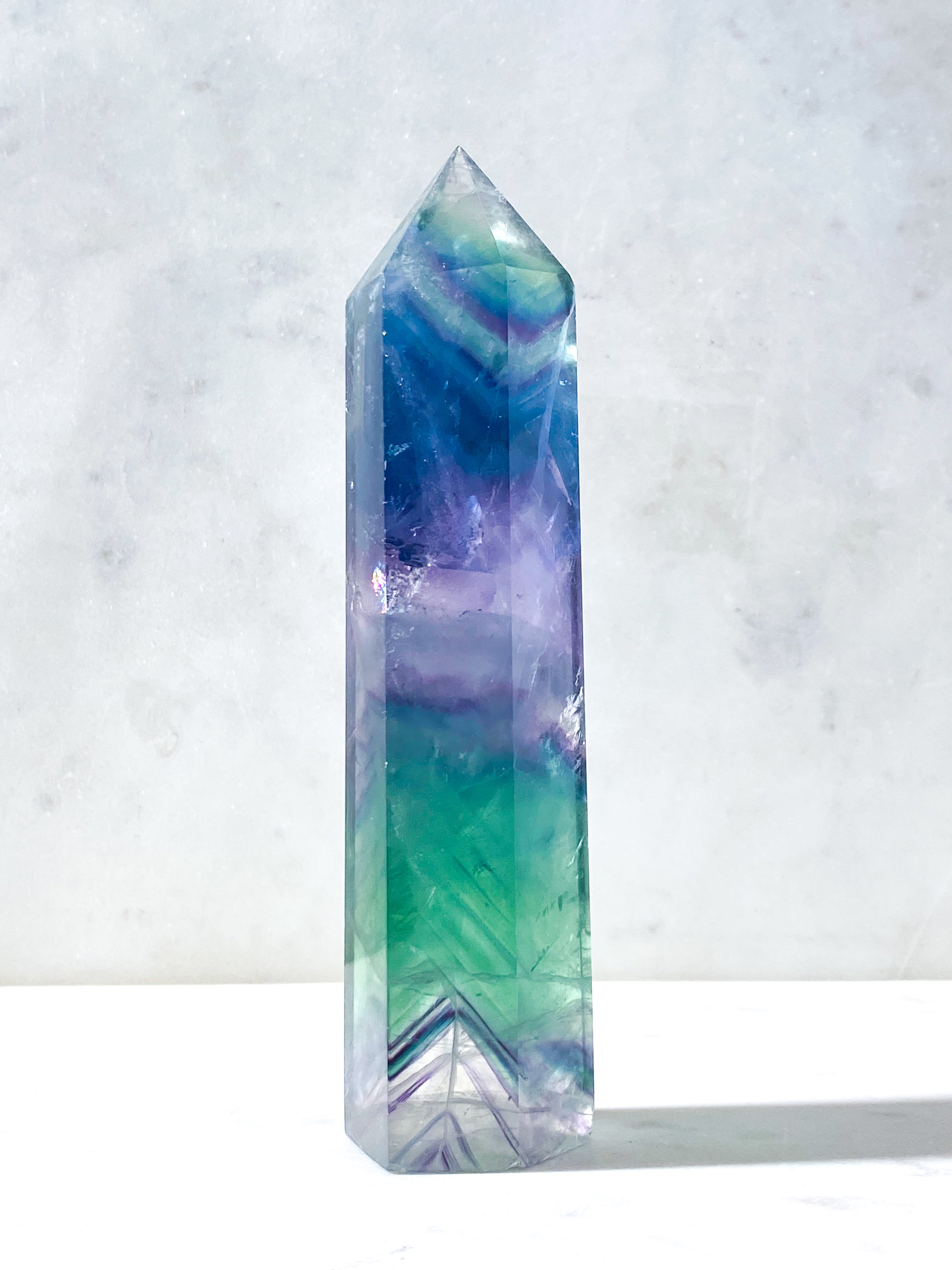 Kæmpe Regnbue Fluorit Tårn (Nr. 15)