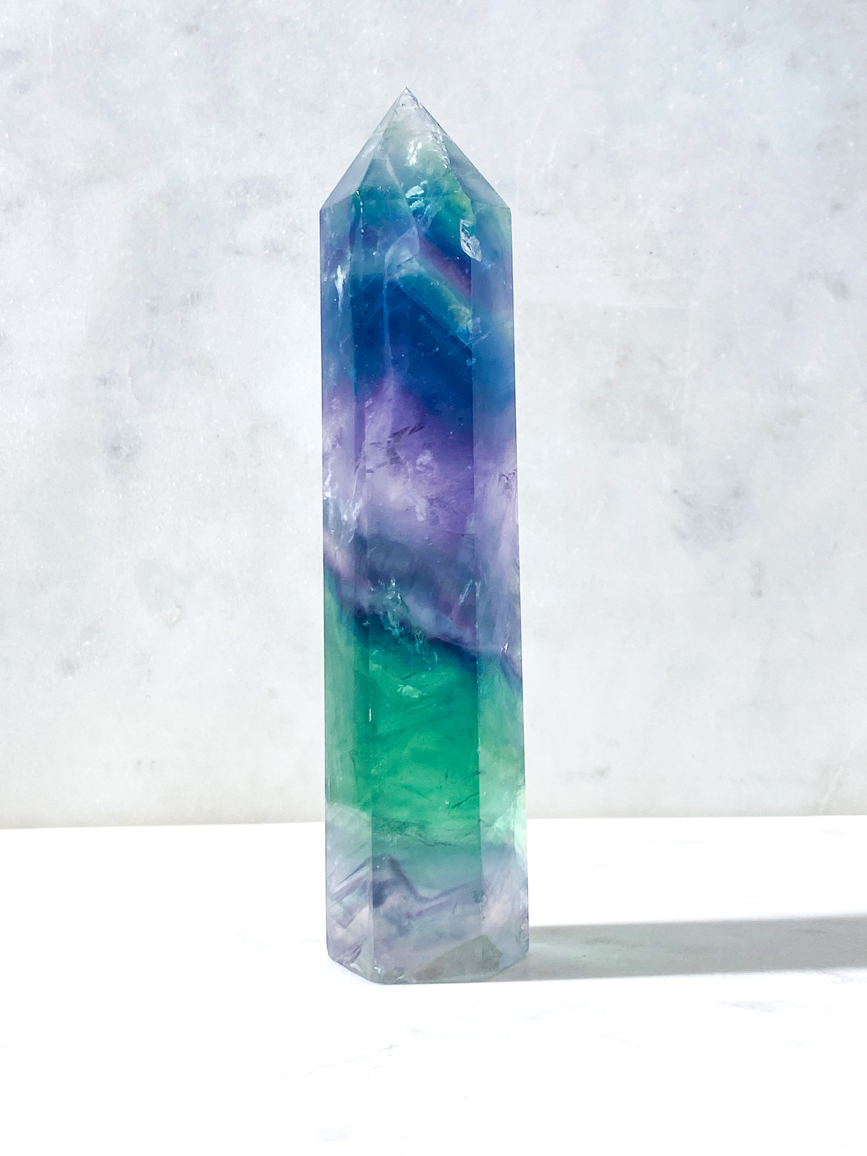 Kæmpe Regnbue Fluorit Tårn (Nr. 15)