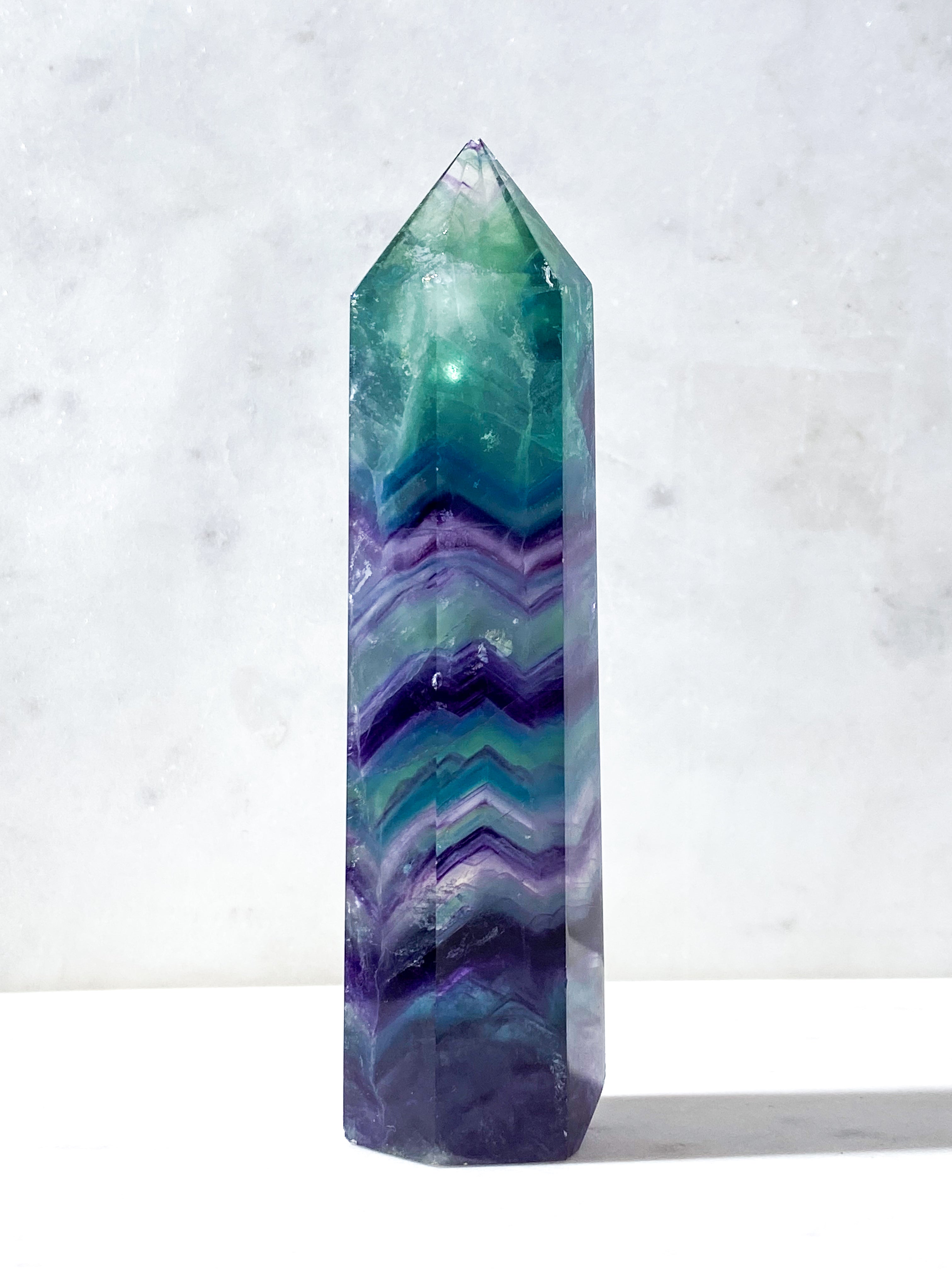 Kæmpe Regnbue Fluorit Tårn (Nr. 17)